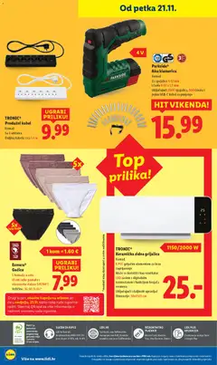 TRONIC® Produžni kabel, Komad, Sa 6 utičnica, Duljina kabela: cca 1,4 m - Pregled kataloga iz trgovine Lidl, vrijedi od 17.11.2025 | Stranica: 92