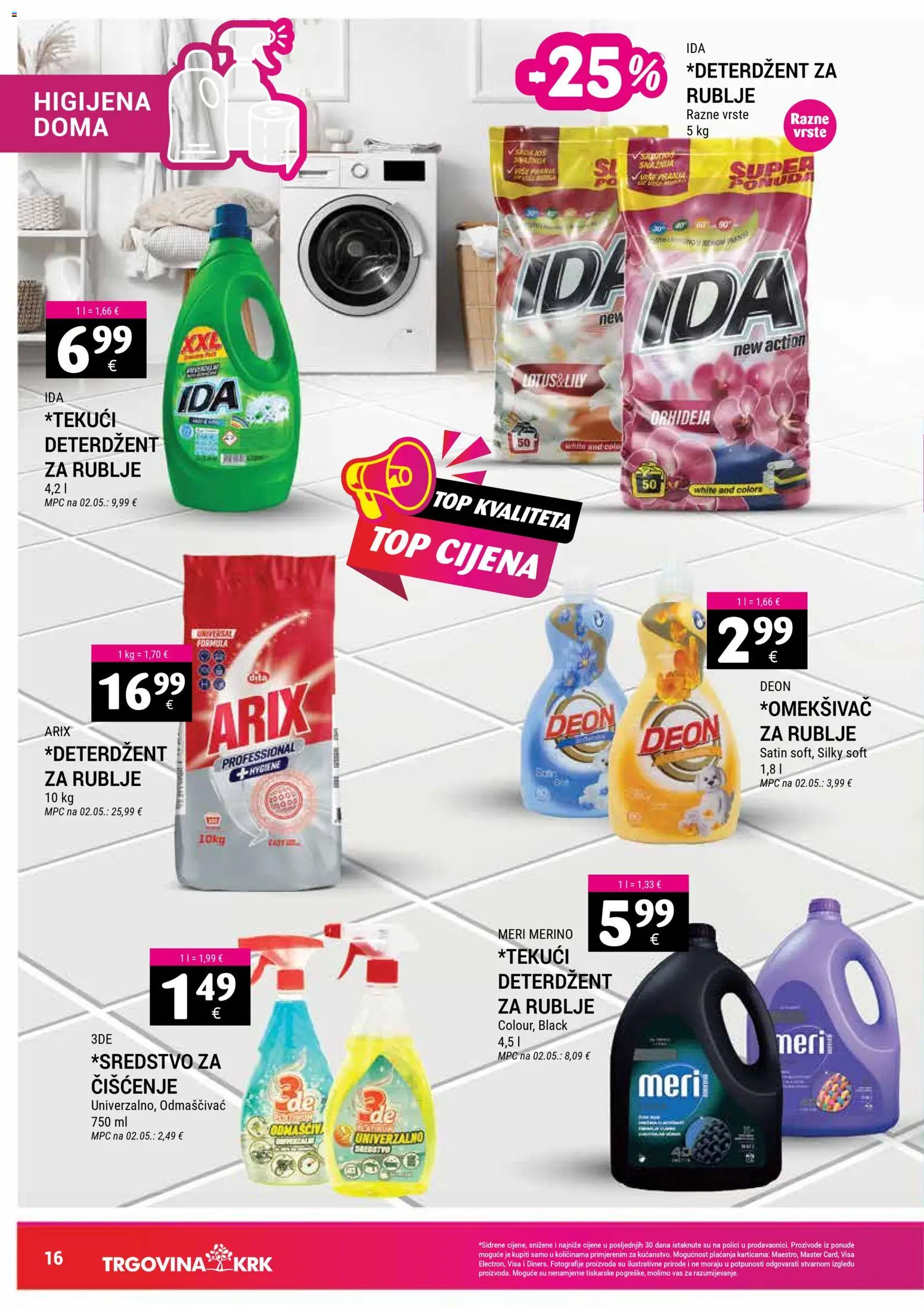Trgovina Krk katalog | vrijedi od 01.11.2025 | Stranica: 16 | Proizvodi: Orhideja, Deterdžent, Meri Merino