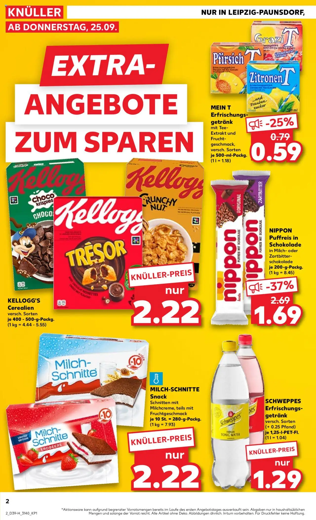 Kaufland prospekt Leipzig	 – gültig ab 25.09.2025 | Seite: 2 | Produkte: Kellogg's, Zucker, Pfirsich, Zitronen