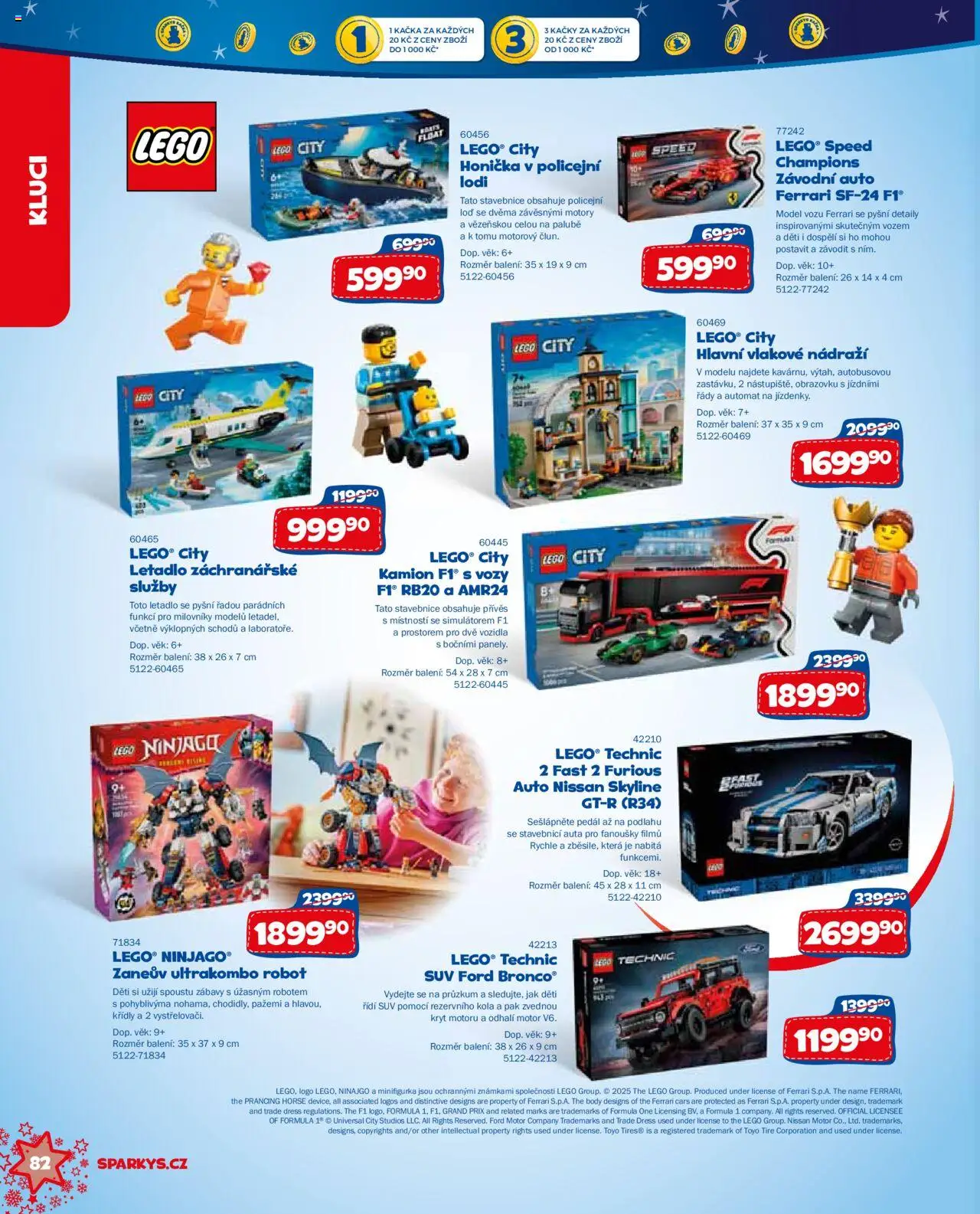 Sparkys katalog Vánoce od 01.10.2025 | Strana: 82 | Produkty: LEGO, Stavebnice, Robot, Body