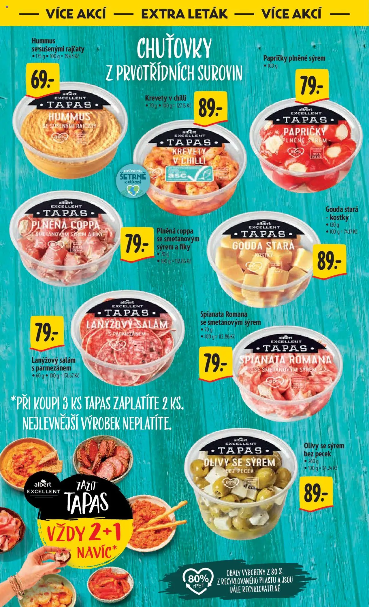Albert leták - Hypermarket od 20.08.2025 | Strana: 45 | Produkty: Hummus, Gouda, Olivy, Krevety