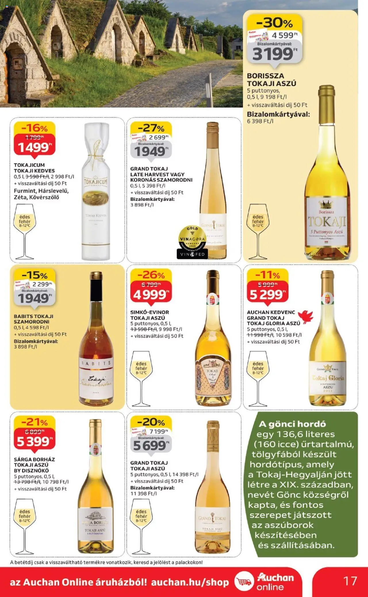 Auchan akciós ujság - amely érvényes a következő dátumtól: 02.10.2025 | Oldal: 17 | Termékek: Bor