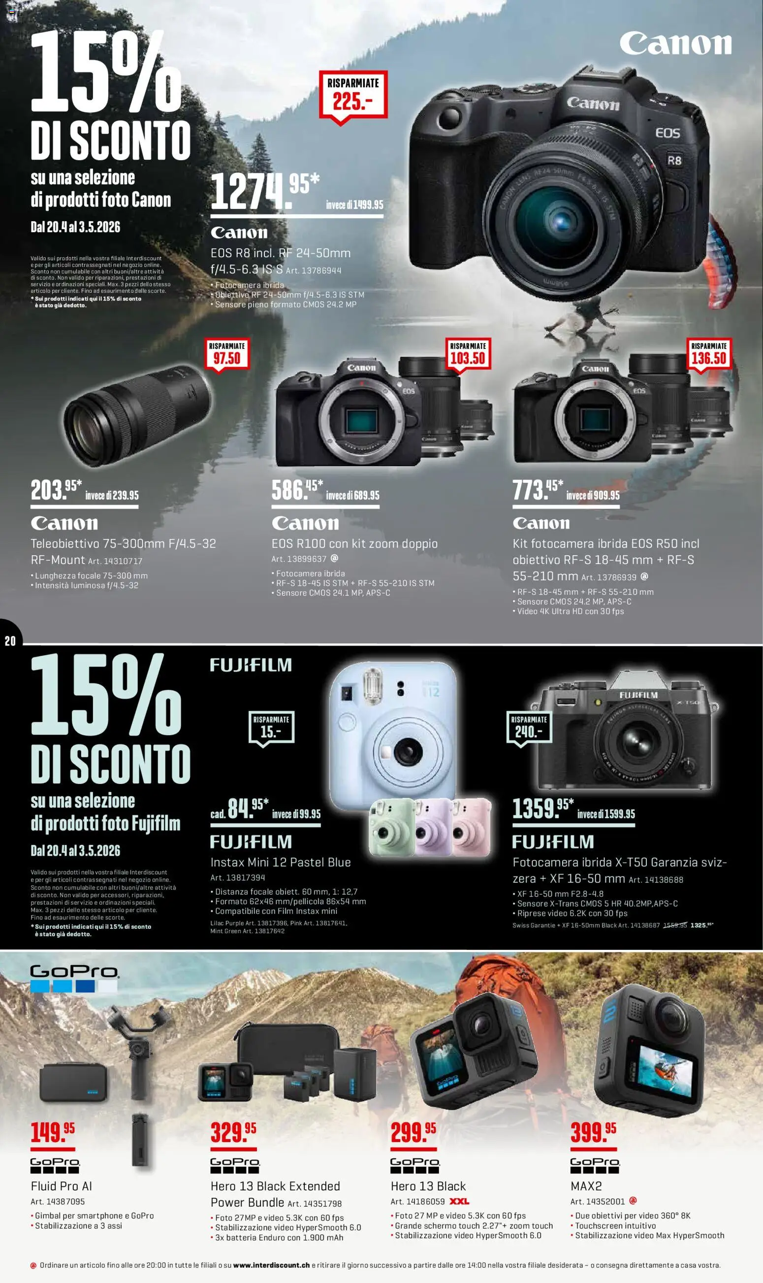 Interdiscount aktionen 20% di sconto  IT – gültig ab 27.04.2026 | Seite: 20 | Produkte: Smartphone, Video