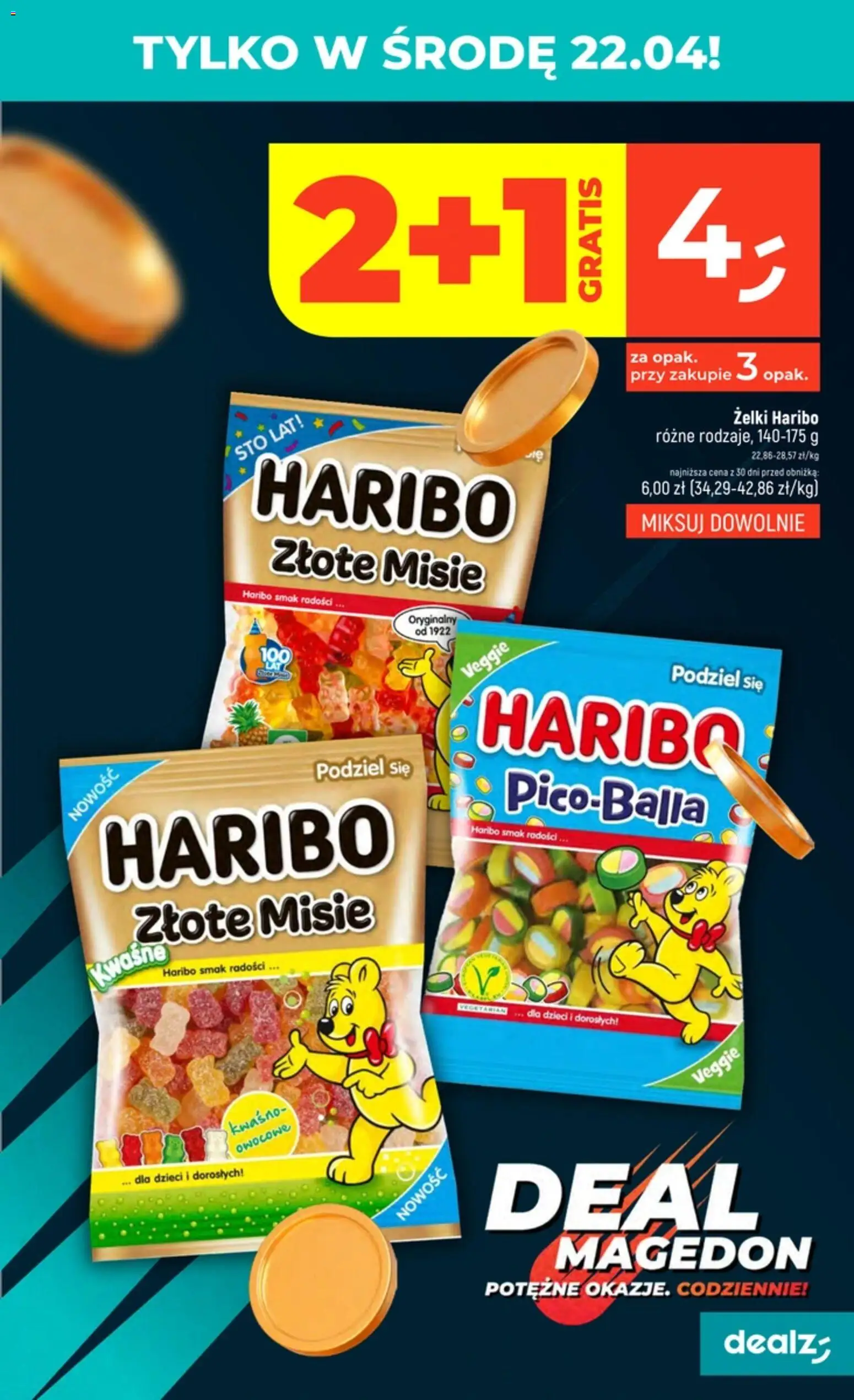 Dealz gazetka od 16.04.2026 | Strona: 7 | Produkty: Żelki haribo, Żelki
