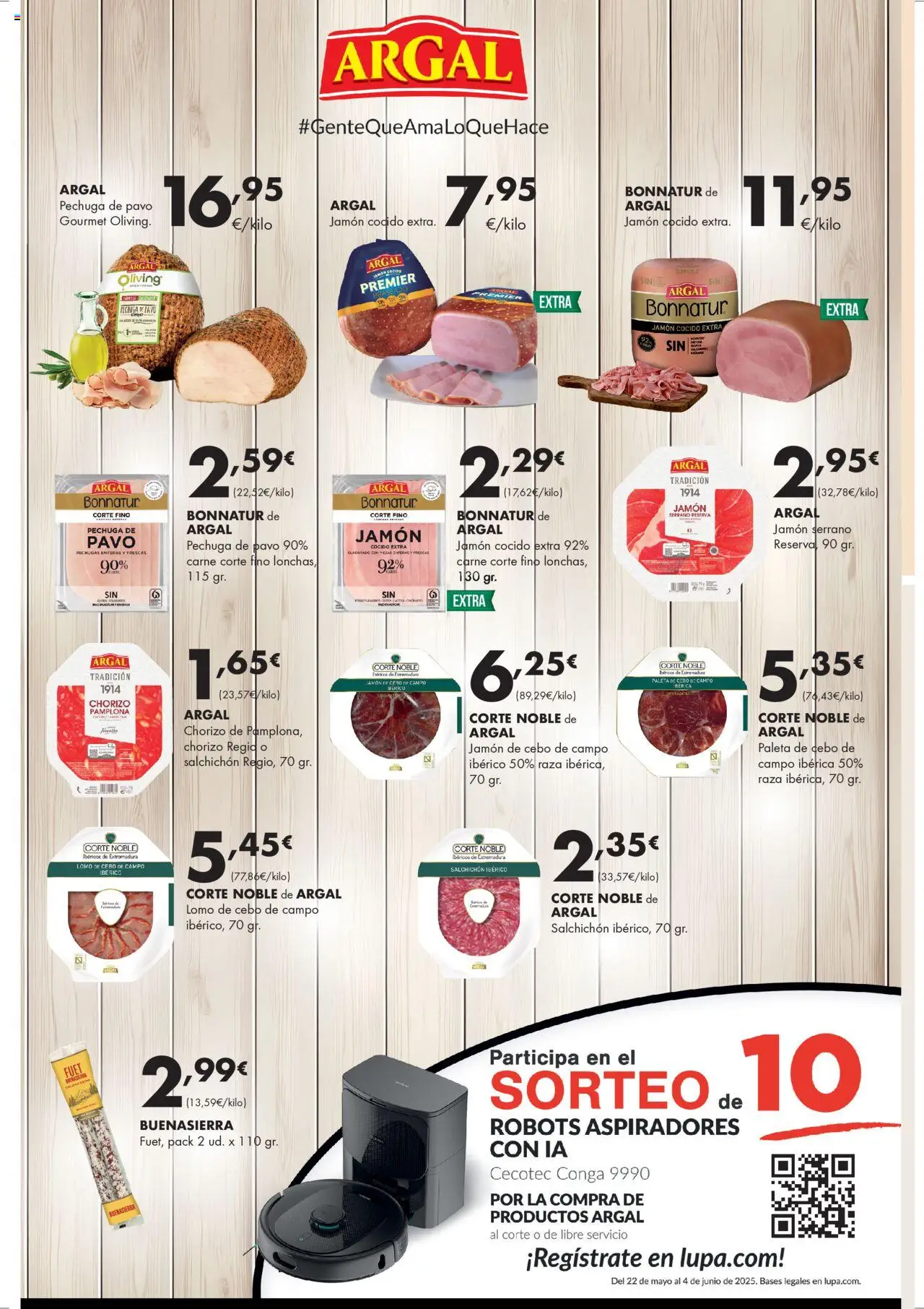 Lupa Supermercados folleto │ válido desde el 22.05.2025 | Página: 2 | Productos: Jamón serrano, Jamón, Jamón cocido