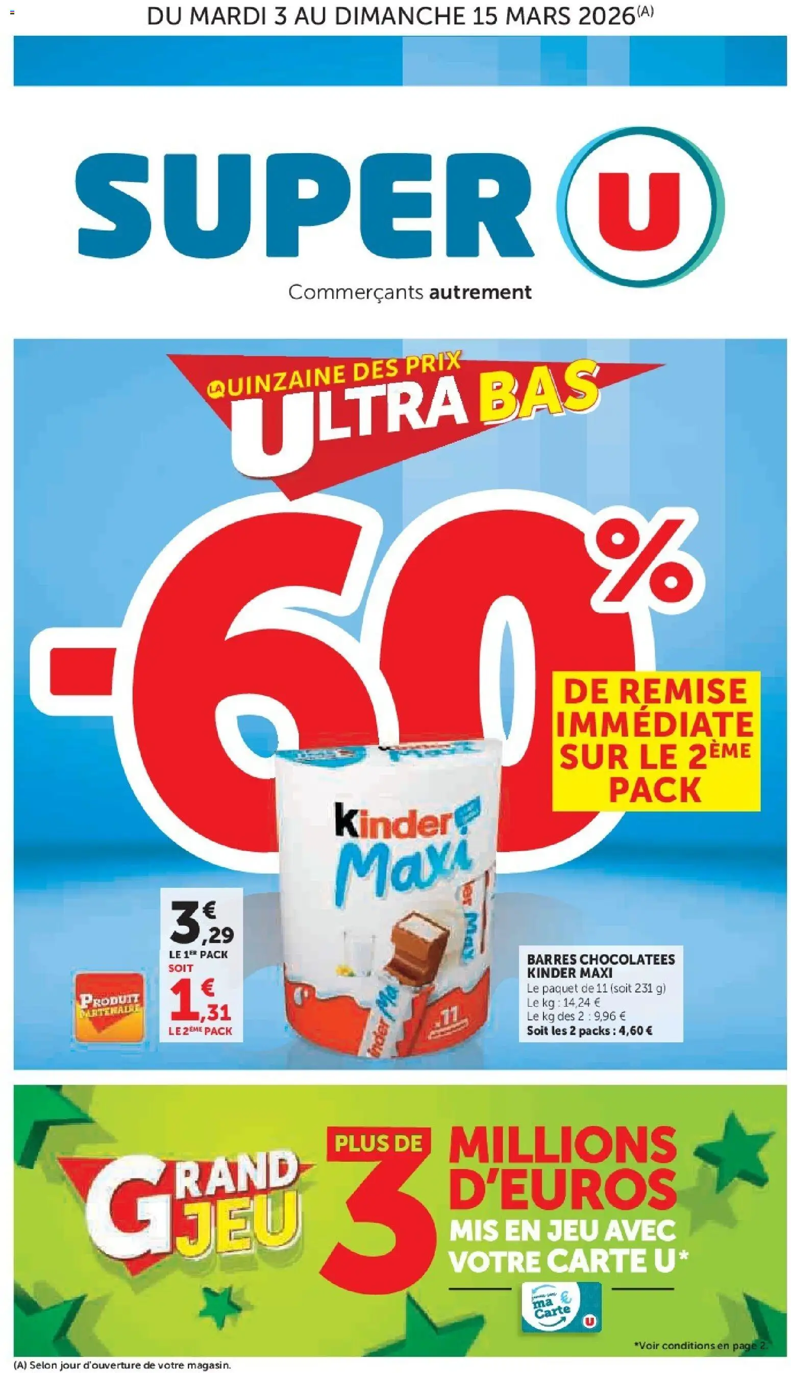 {H1} | Page: 1 | Produits: Kinder maxi