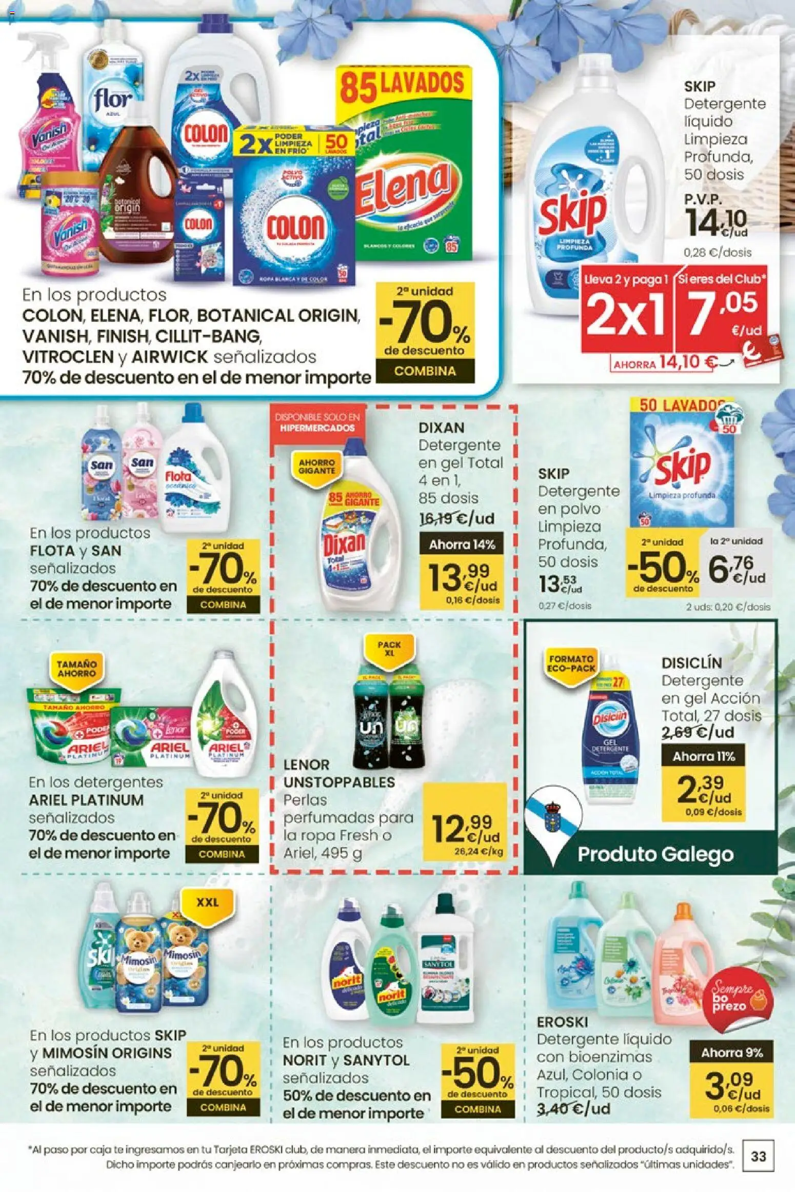 Eroski - Para un xaneiro máis lixeiro │ válido desde el 05.01.2026 | Página: 33 | Productos: Polvo, Té, Ropa, Caja