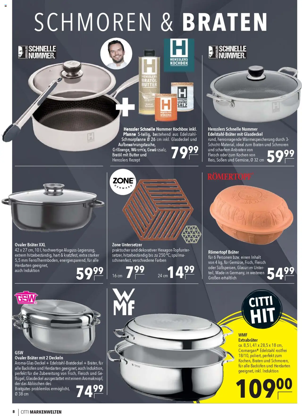 CITTI Markt Markenwelten – gültig ab 24.09.2025 | Seite: 8 | Produkte: Butter, Salz, Backofen, Fleisch