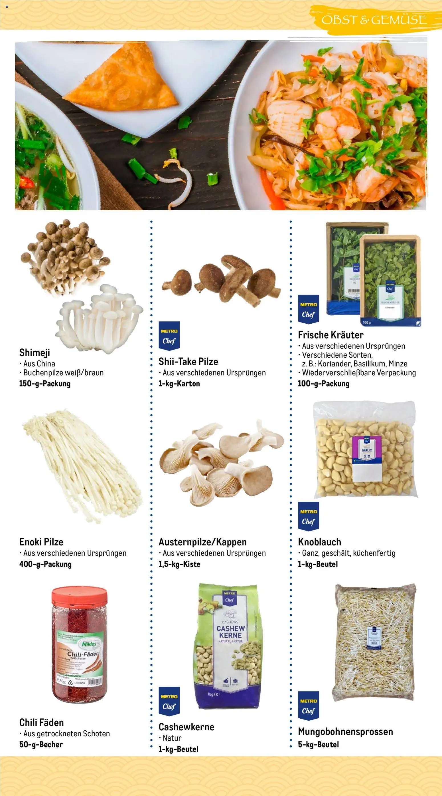Metro Highlights Asiatische Gastronomie – gültig ab 01.01.2026 | Seite: 7 | Produkte: Gemüse, Obst, Knoblauch, Chili