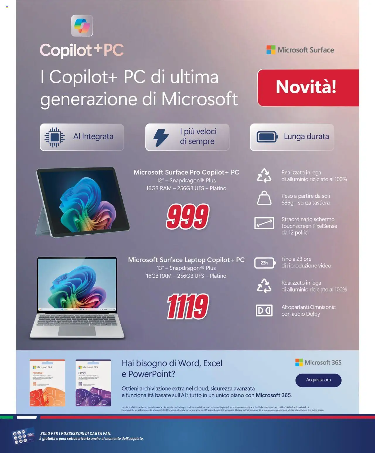 Volantino Trony del 19.06.2025 | Pagina: 11 | Prodotti: Laptop, Video, Audio, Alluminio