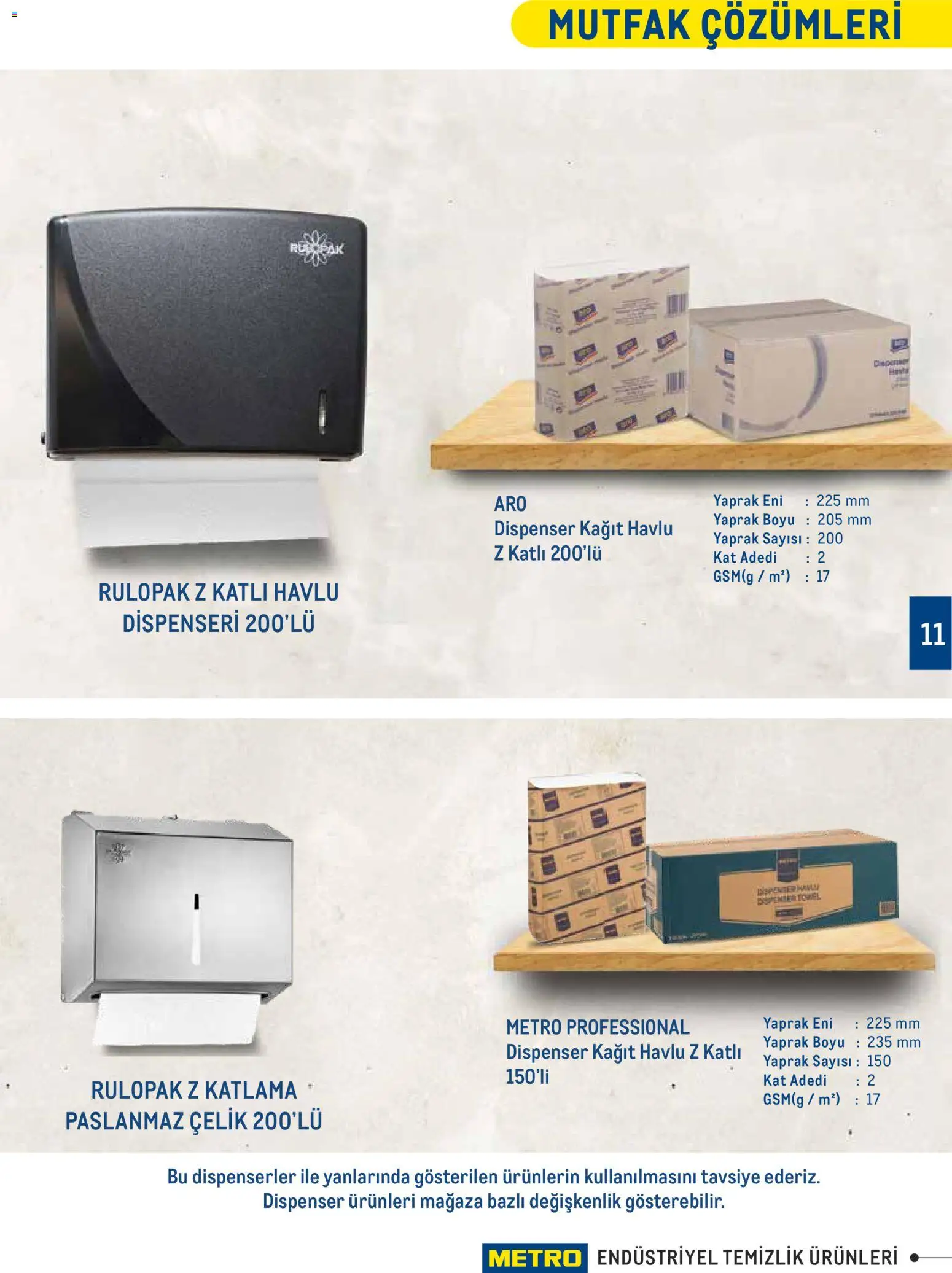 Metro - Endüstriyel Temizlik Ürünleri - 30.12.2025 tarihinden itibaren geçerlidir | Sayfa: 11 | Ürünler: Kağıt havlu
