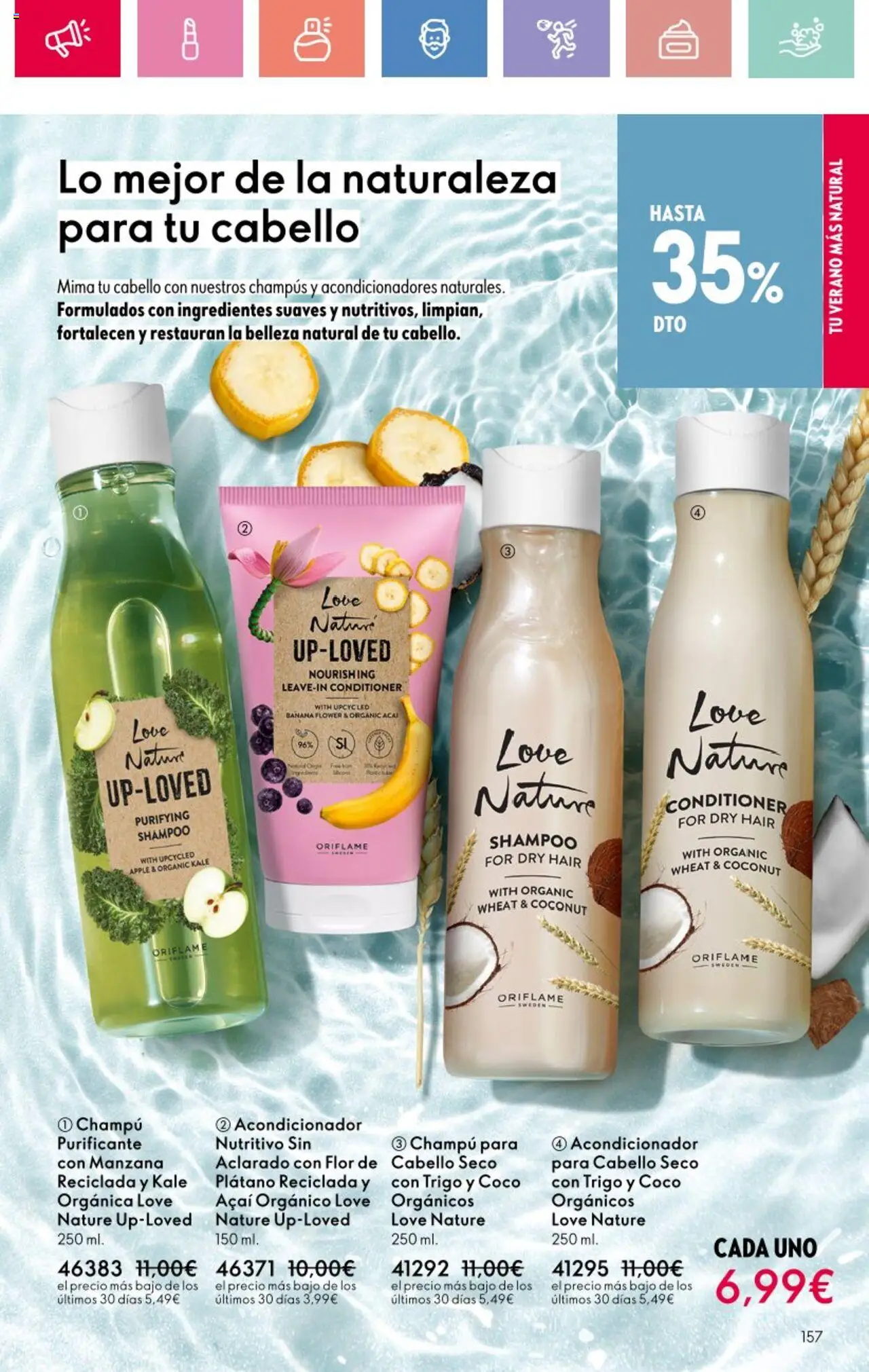 Oriflame - Catálogo Campaña 9 │ válido desde el 22.06.2025 | Página: 157 | Productos: Champú, Acondicionador, Τυρόπιτα, Apple