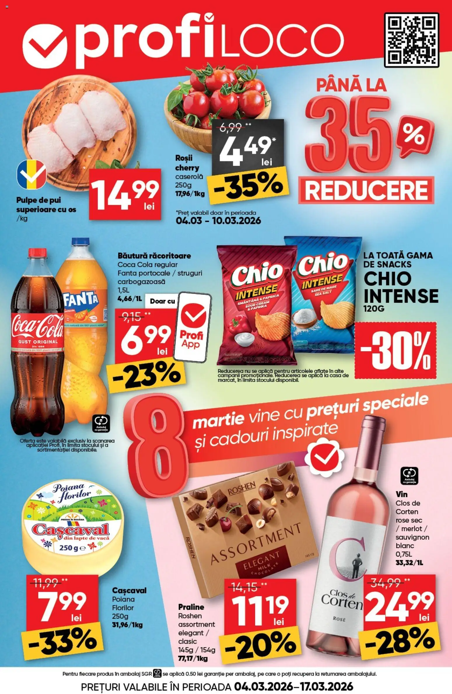 Noul catalog Profi – valabil de la 04.03.2026 | Pagină: 1 | Produse: Lapte, Portocale, Roșii, Smântână