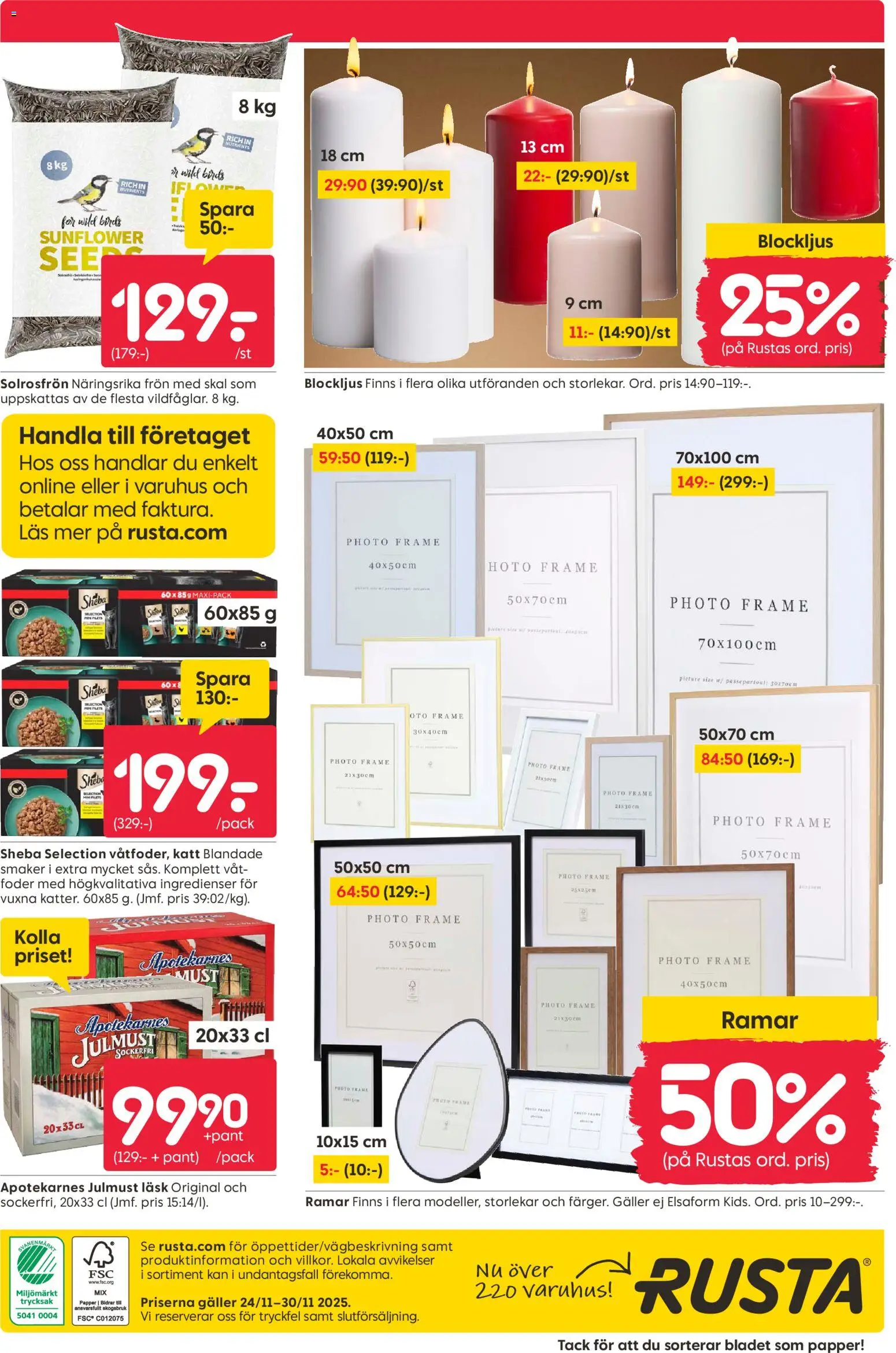 Rusta reklamblad aktuell från 24.11.2025 | Sida: 20 | Produkter: Galler, Papper