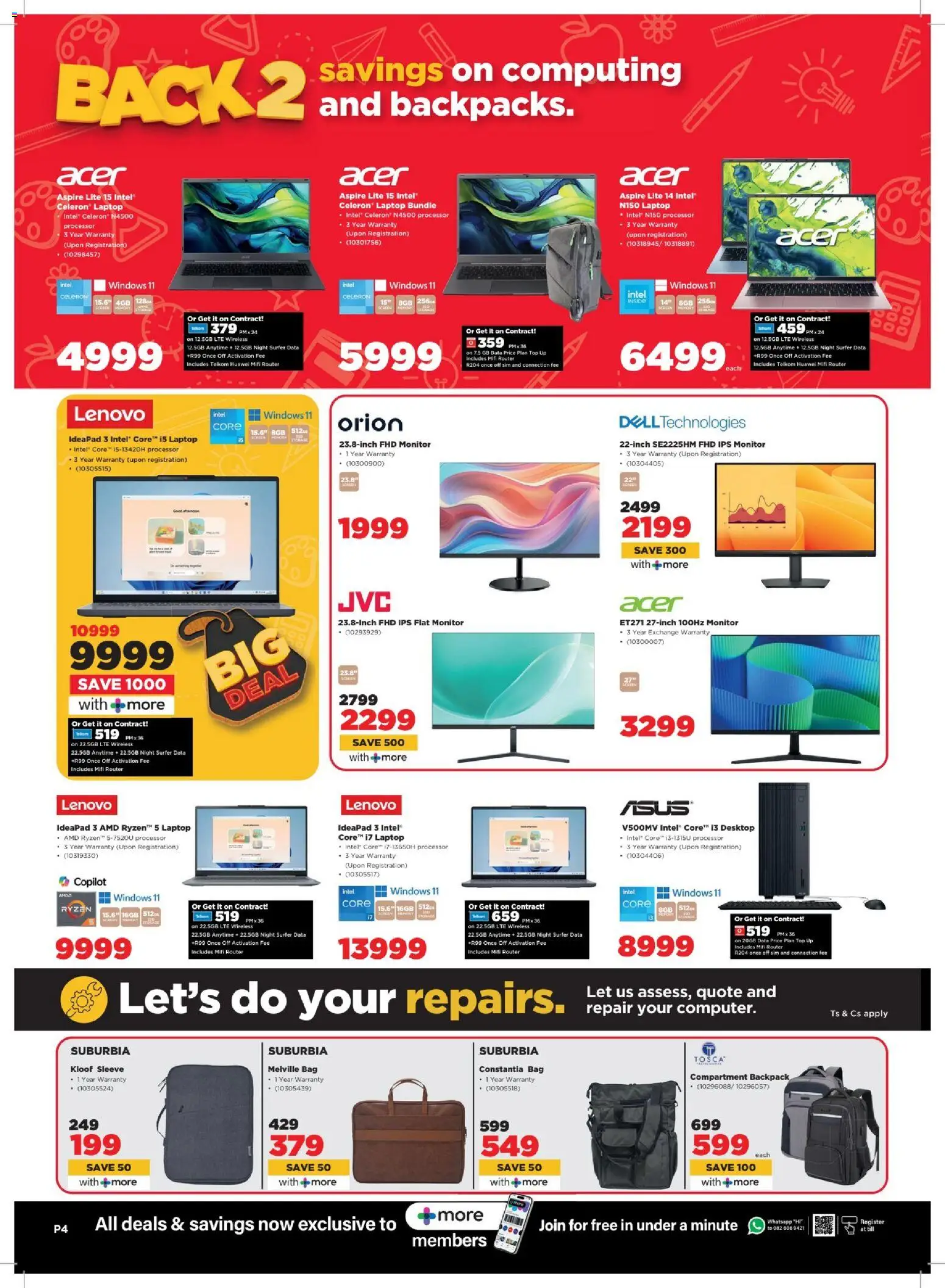 New HiFi Corp catalogue – valid from 29.12.2025 | Page: 4 | Products: Data, Sim, Backpack, Laptop