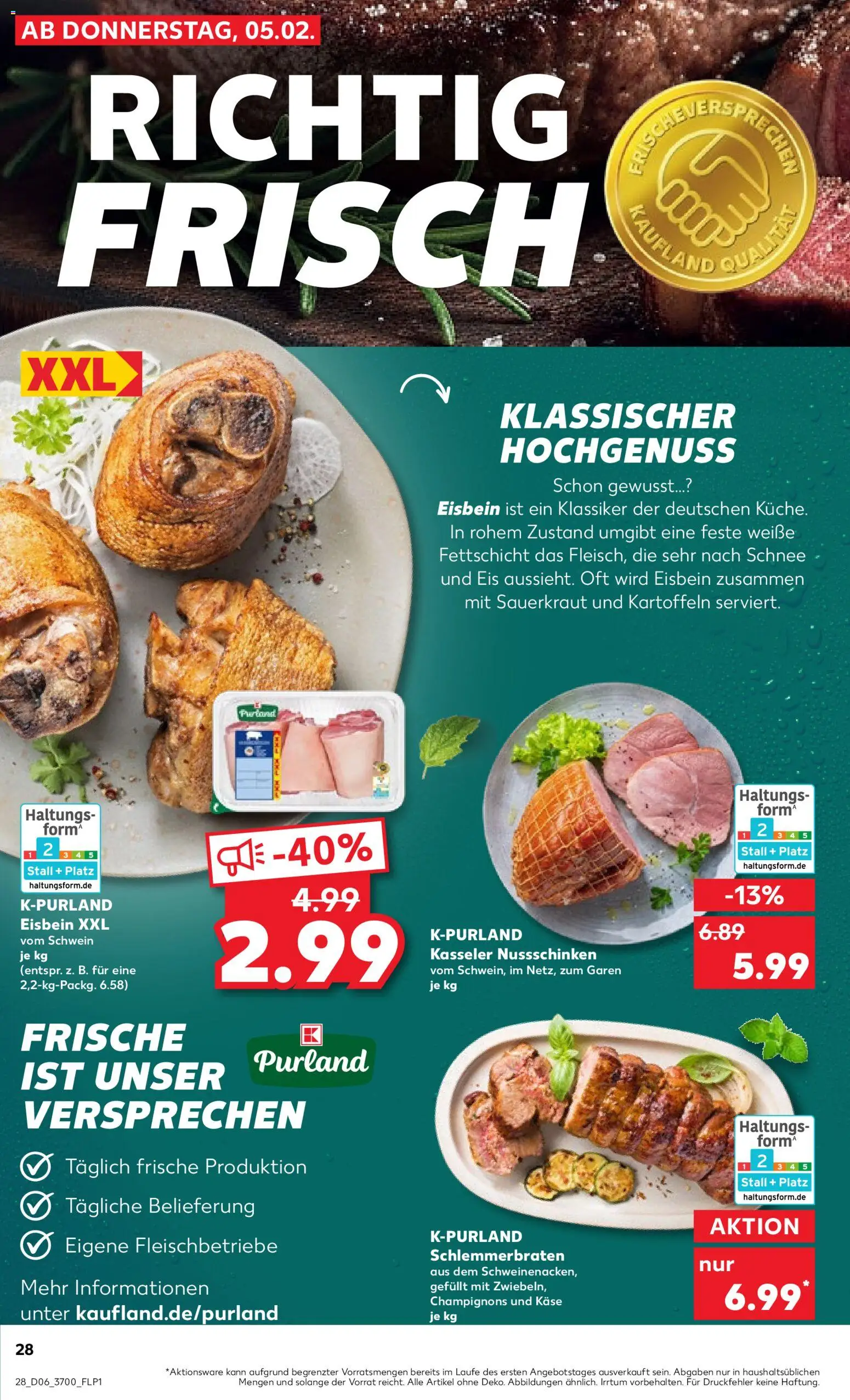 Kaufland prospekt Rostock	 – gültig ab 05.02.2026 | Seite: 28 | Produkte: Käse, Champignons, Kartoffeln, Eis