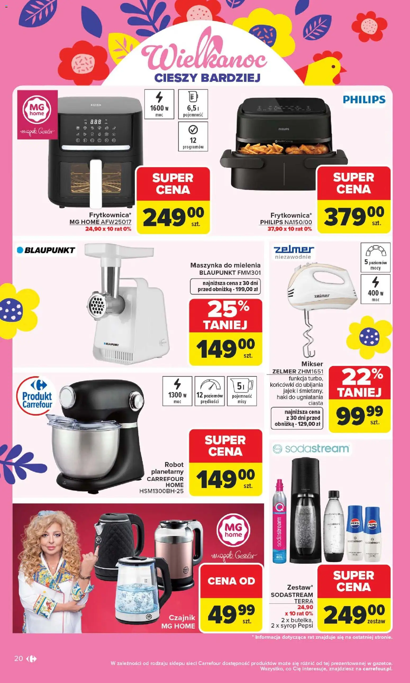 Carrefour gazetka - Łap Wielkanocne okazje od 16.03.2026 | Strona: 20 | Produkty: Syrop, Mikser, Pepsi, Sodastream