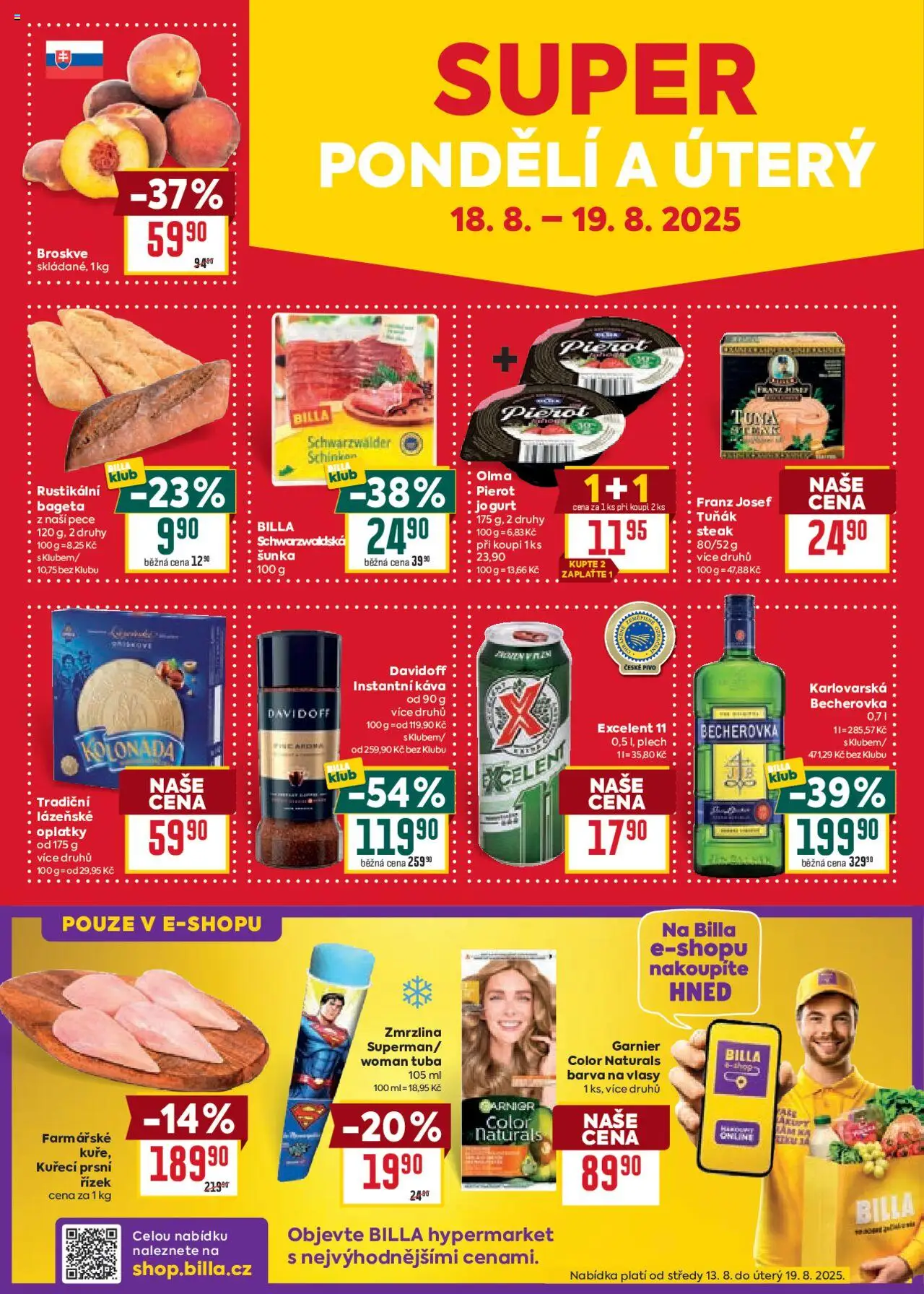 Billa Velký leták od 13.08.2025 | Strana: 27 | Produkty: Zmrzlina, Steak, Broskve, Barva na vlasy