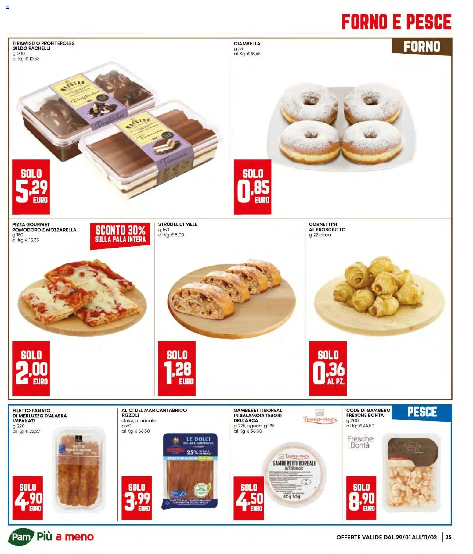 Volantino Panorama del 29.01.2026 | Pagina: 25 | Prodotti: Pesce, Mozzarella, Alici, Gamberetti