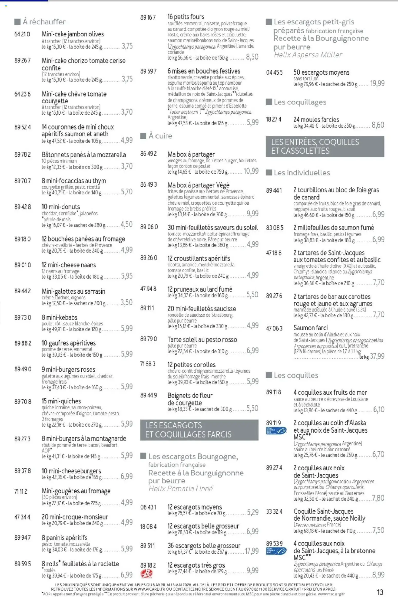 {H1} | Page: 13 | Produits: Pêche, Courgette, Epinard, Pommes