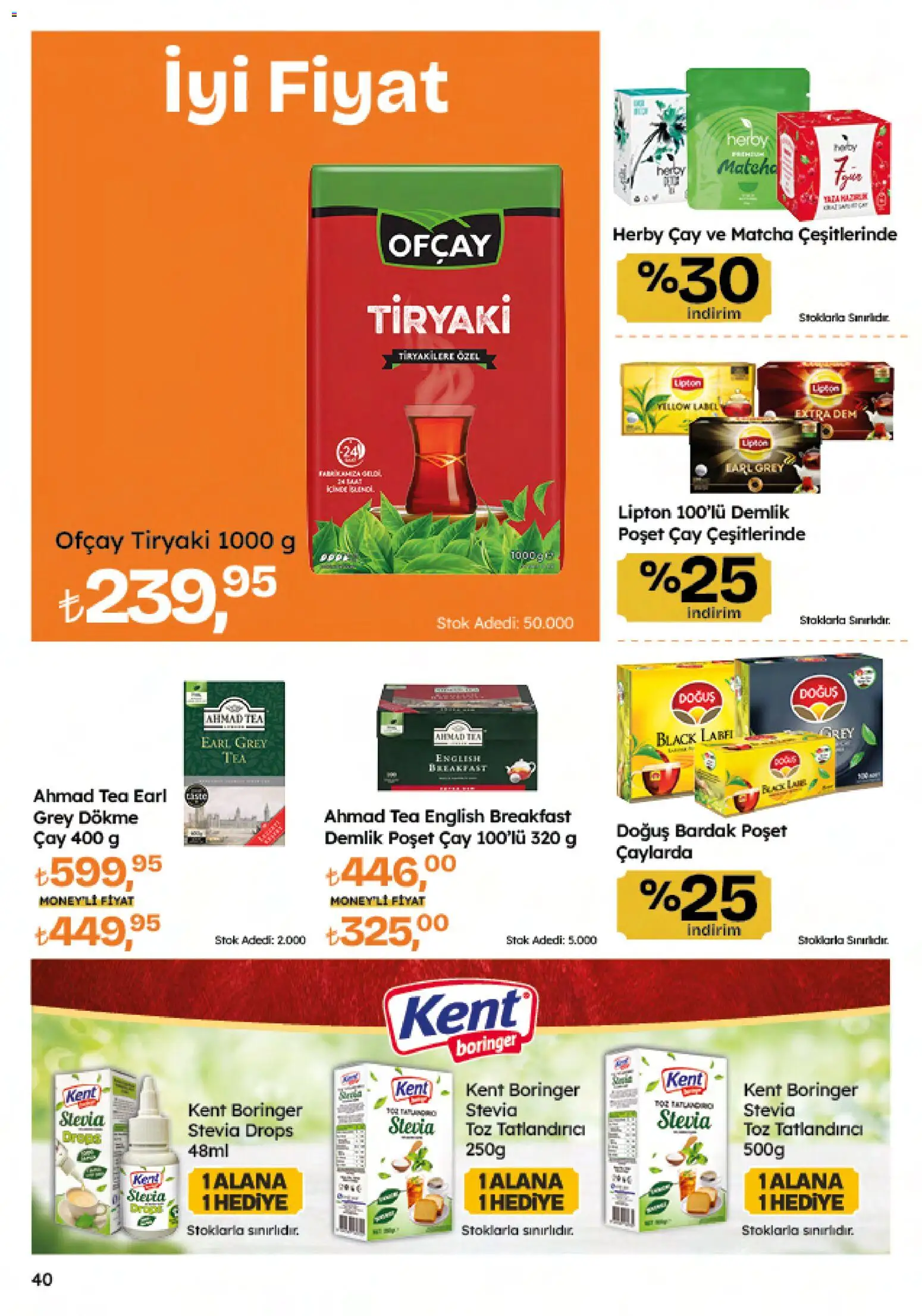 Migros Katalog - 5M Migroskop Dijital - 26.03.2026 tarihinden itibaren geçerlidir | Sayfa: 40 | Ürünler: Çay, Zselatin, Tatlandırıcı, Demlik
