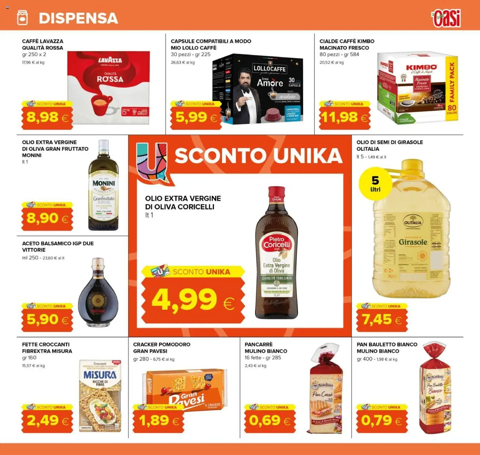 Volantino Oasi del 16.12.2025 | Pagina: 17 | Prodotti: Pomodoro, Olio, Aceto, Macinato