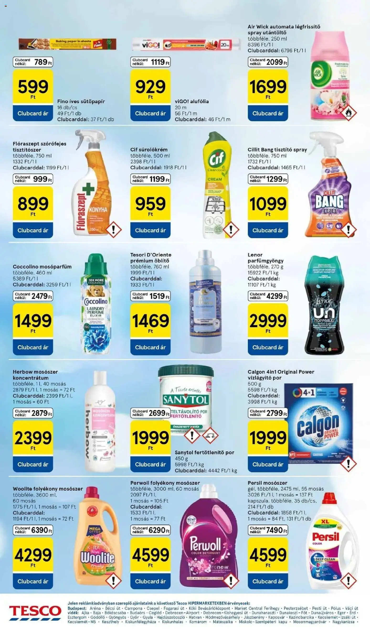 Tesco akciós ujság - amely érvényes a következő dátumtól: 26.03.2026 | Oldal: 30 | Termékek: Perwoll, Légfrissítő, Folyékony mosószer, Parfüm