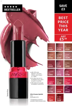 Preview of AVON - Black Friday valid from 01.11.2025 | Page: 157 | Products: Lipstick, Cappuccino, Accessoires tir à l’Arc, Coffee