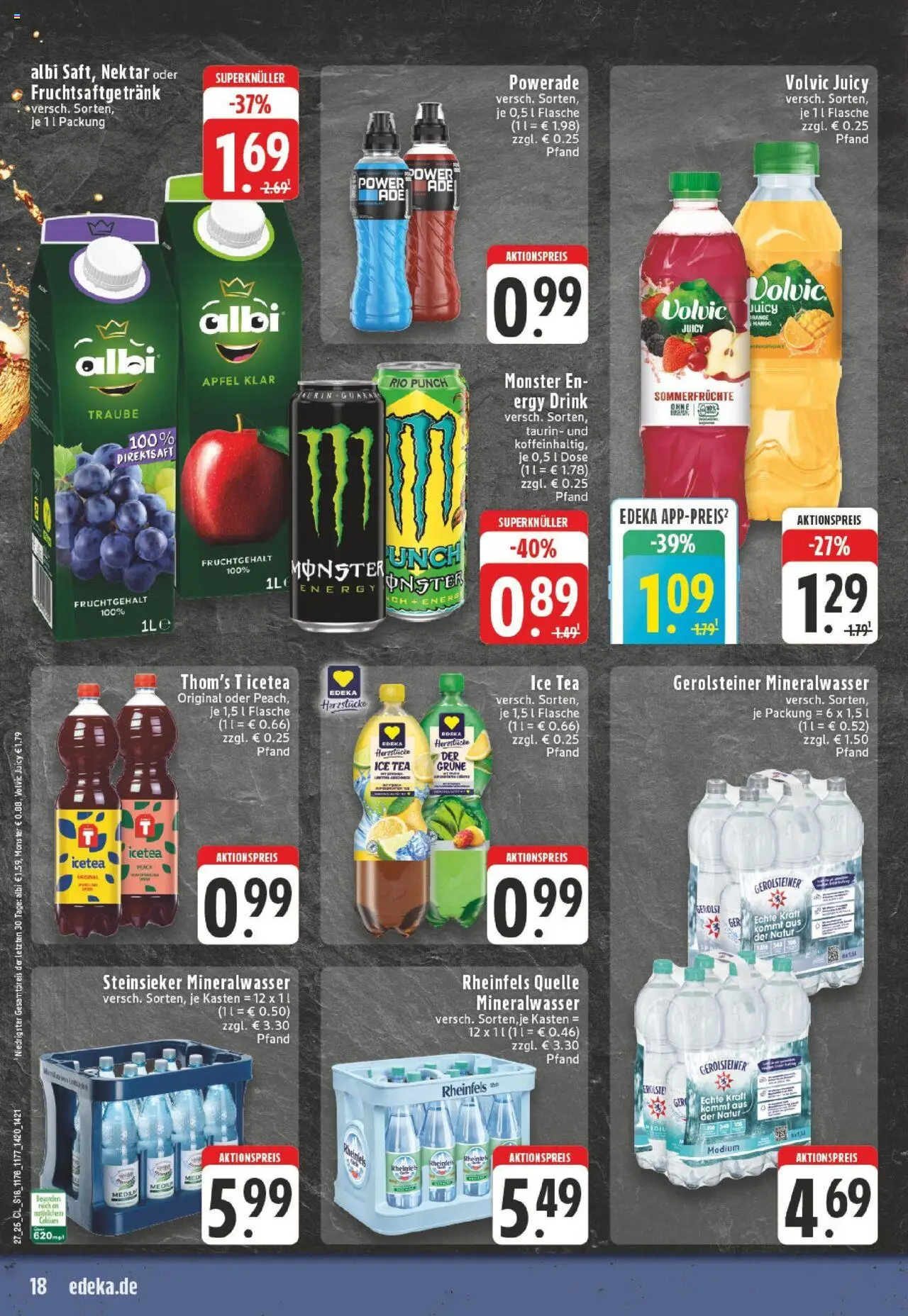 Edeka prospekt Werl-Westoennen	 - gültig ab dem 29.06.2025 | Seite: 18 | Produkte: Äpfel, Mango, Volvic, Rheinfels quelle