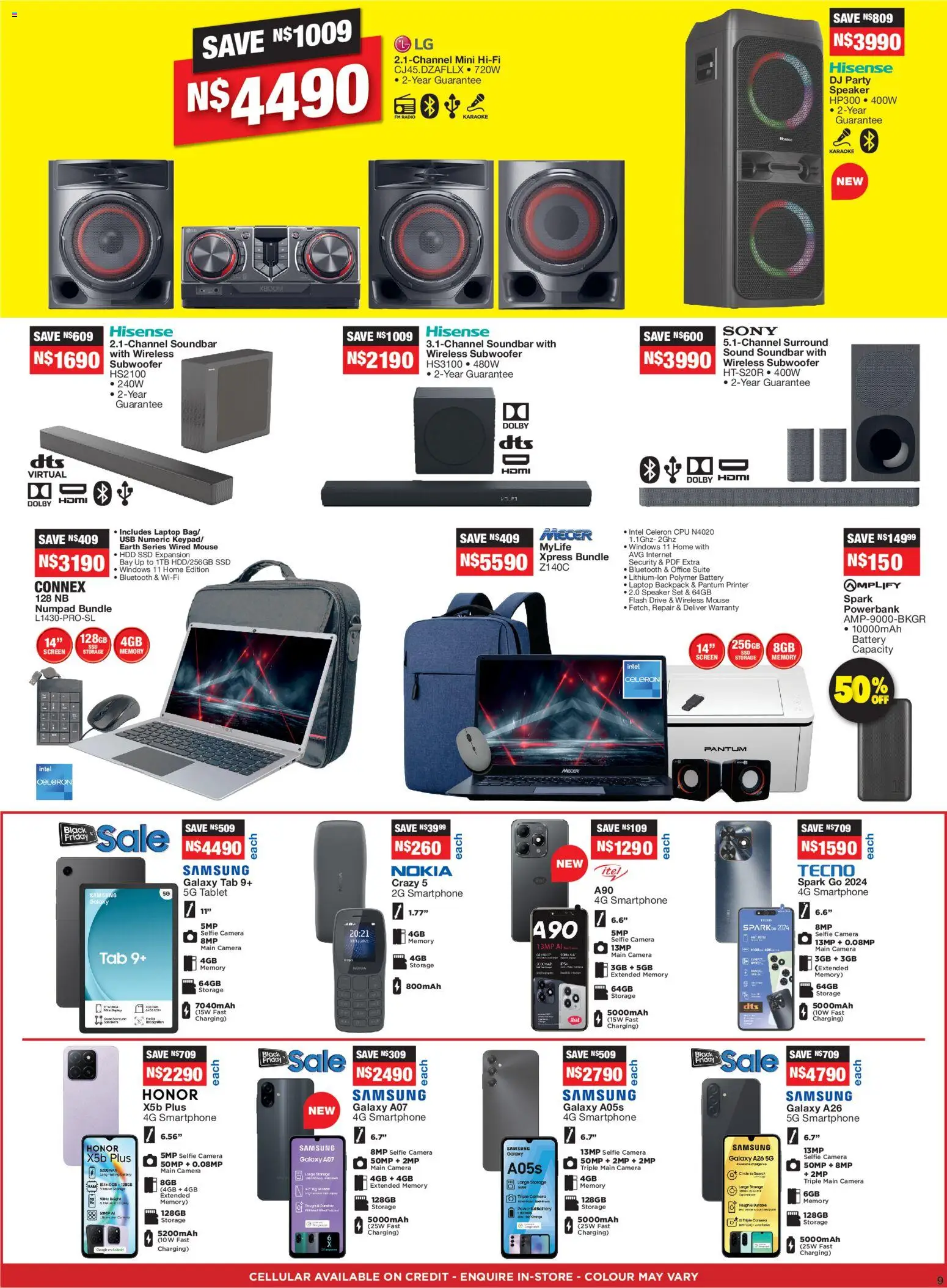 New OK Furniture catalogue – valid from 24.11.2025 | Page: 5 | Products: Powerbank, Printer, Mouse, Backpack