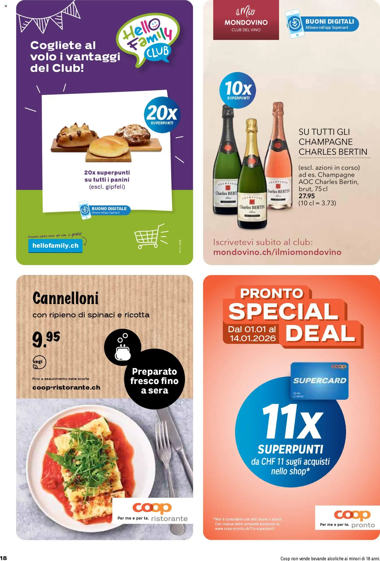 Coop - Una settimana di azioni – gültig ab 08.01.2026 | Seite: 18 | Produkte: Gipfeli, Pasta, Rande