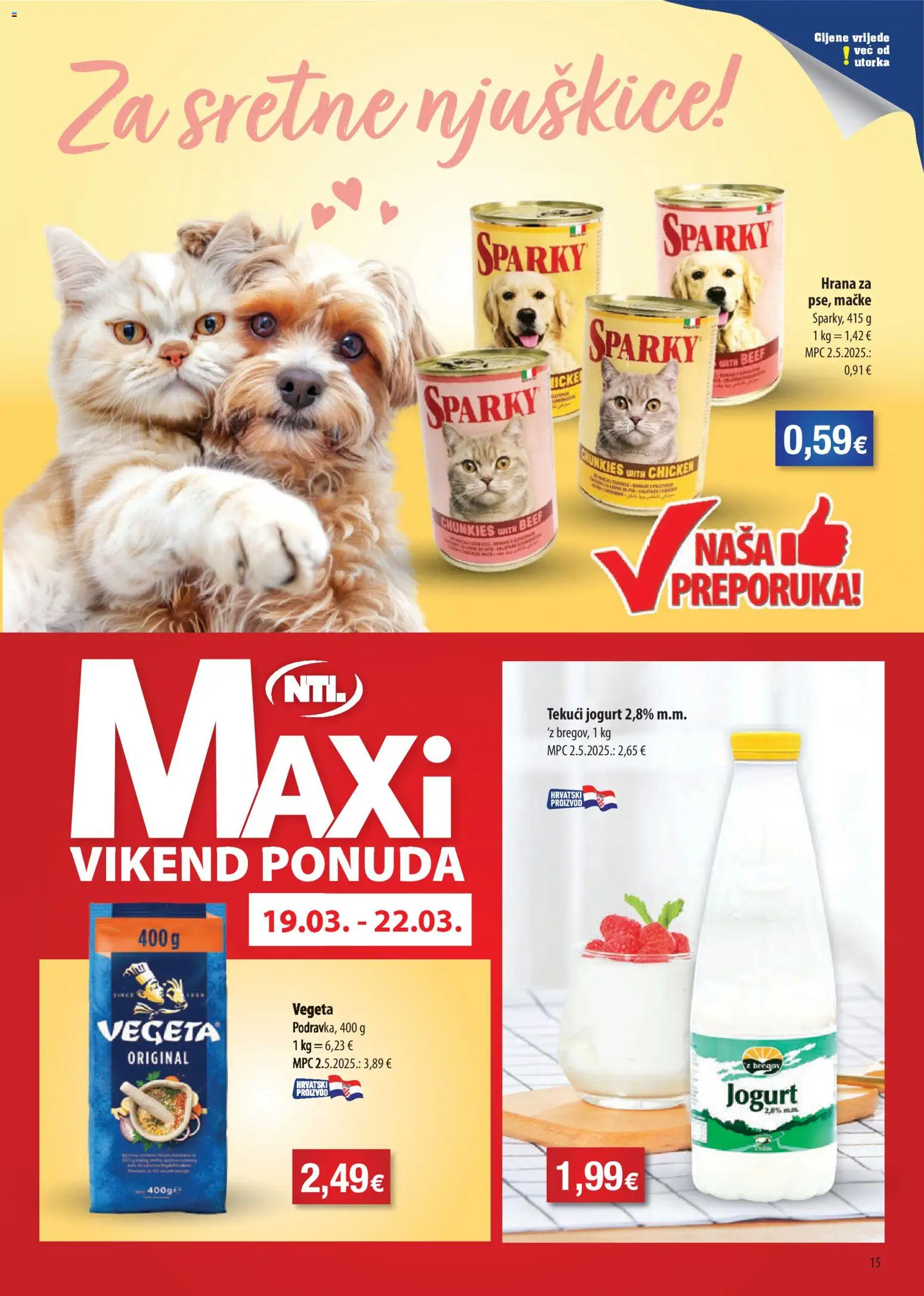 NTL katalog | vrijedi od 18.03.2026 | Stranica: 15 | Proizvodi: Jogurt, Vegeta