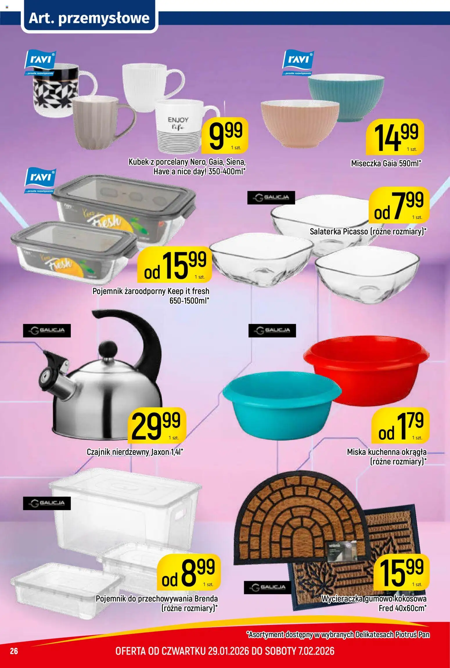 Piotruś Pan Gazetka od 29.01.2026 | Strona: 26 | Produkty: Czajnik, Wycieraczka