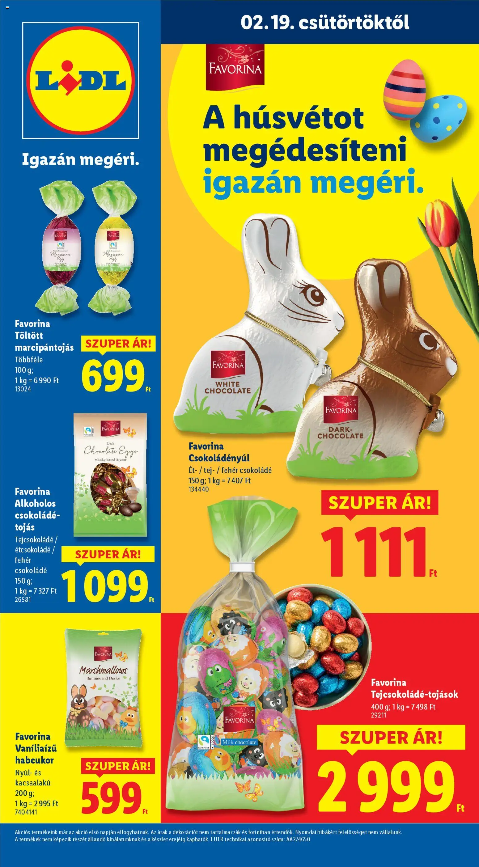 Lidl akciós ujság - amely érvényes a következő dátumtól: 19.02.2026 | Oldal: 12 | Termékek: Étcsokoládé, Tojás, Csokoládé, Whisky