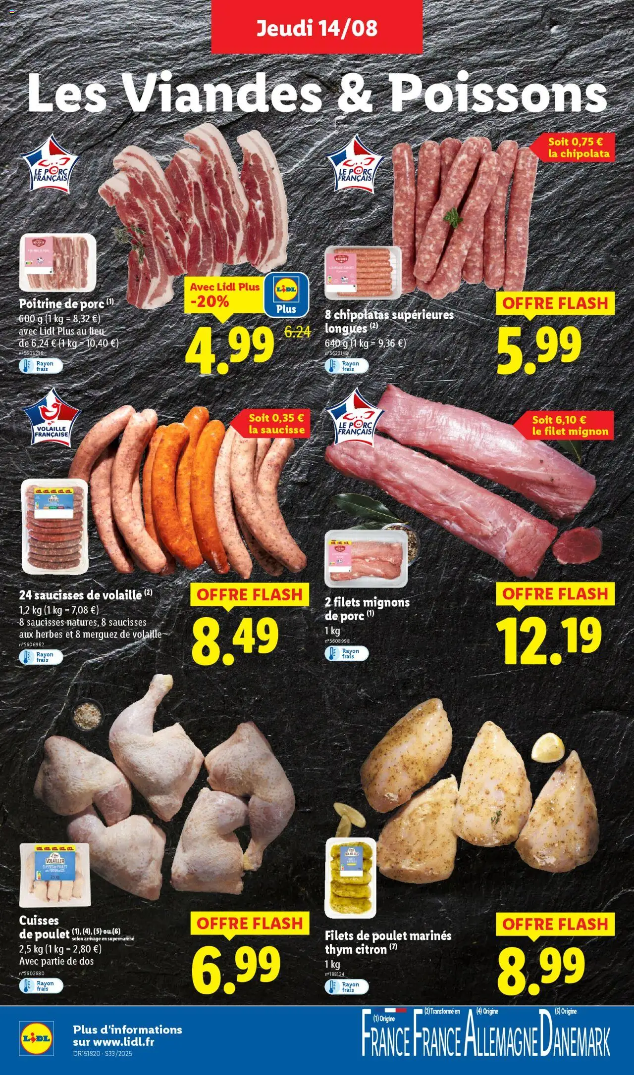  | Page: 6 | Produits: Volaille, Merguez, Filet mignon, Porc