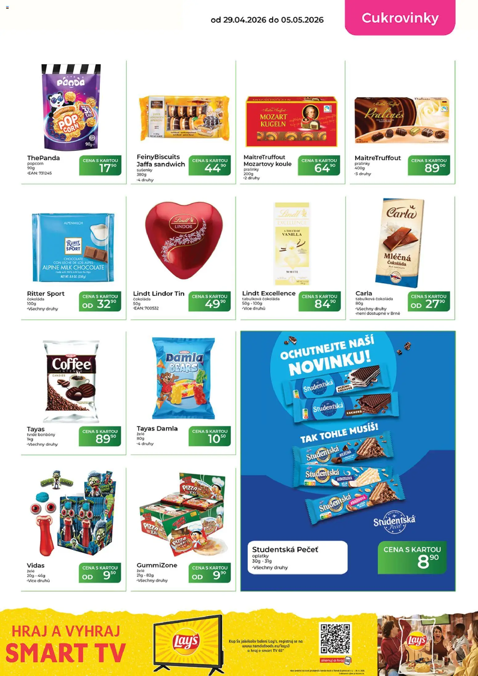 Tamda Foods leták od 29.04.2026 | Strana: 29 | Produkty: Tv, Studentská pečeť, Ritter Sport, Mozartovy koule