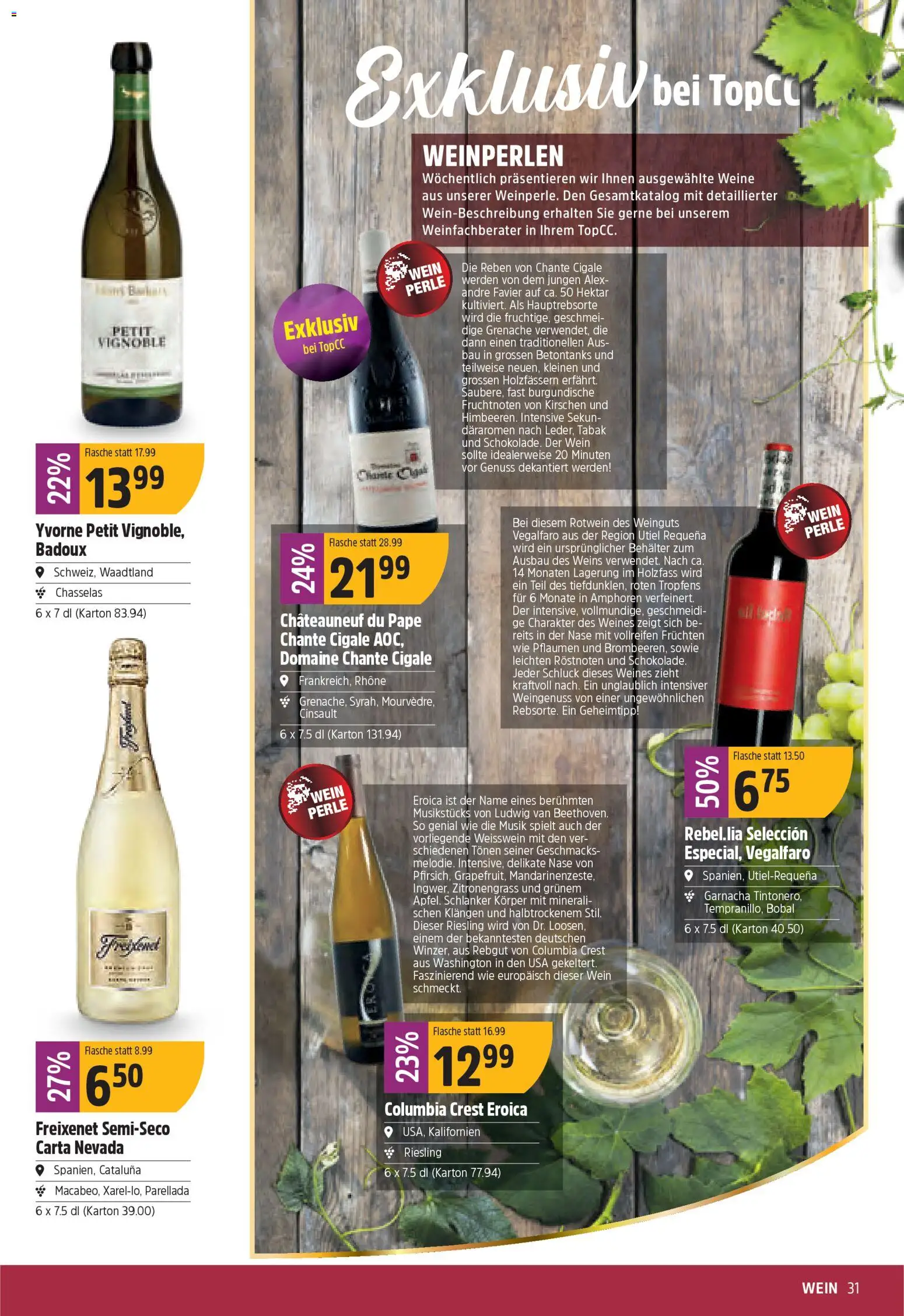 TopCC - Black Friday – gültig ab 01.12.2025 | Seite: 31 | Produkte: Weißwein, Rotwein, Kirschen, Schokolade
