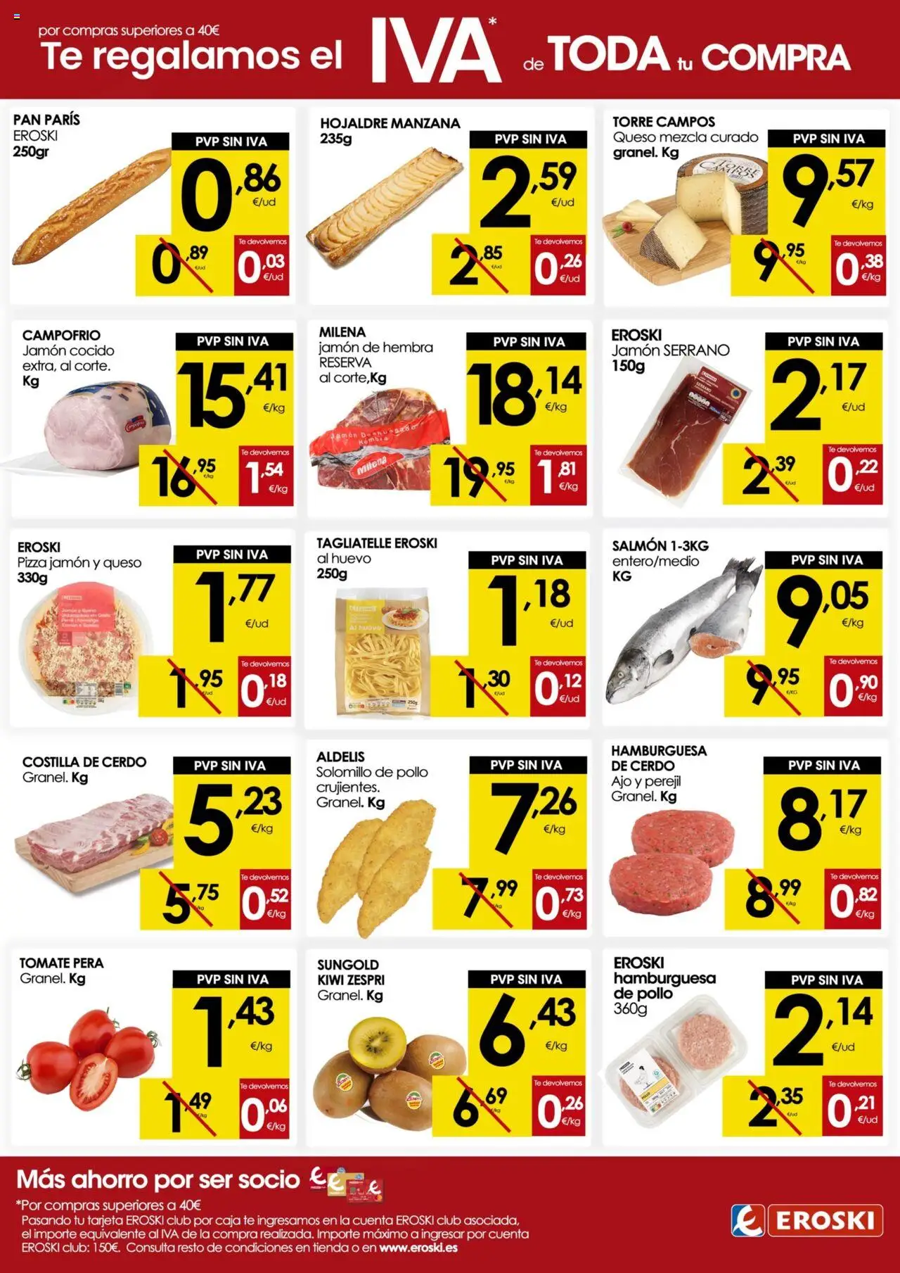 Eroski - Cumplimos un años en Marratxí │ válido desde el 18.06.2025 | Página: 5 | Productos: Jamón, Cerdo, Té, Σοκολατούχο γάλα