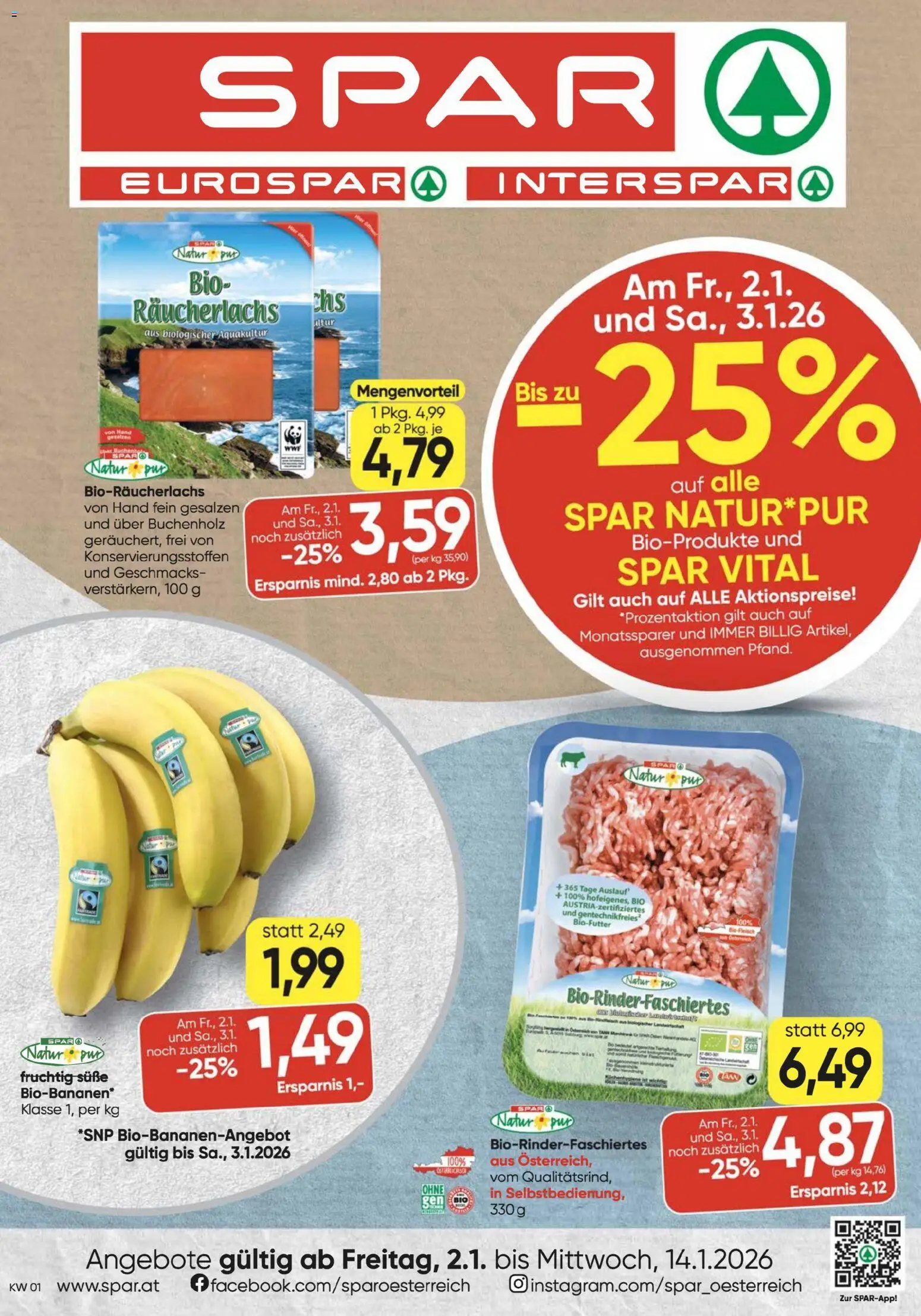 Spar Flugblatt gültig ab 02.01.2026 | Seite: 1