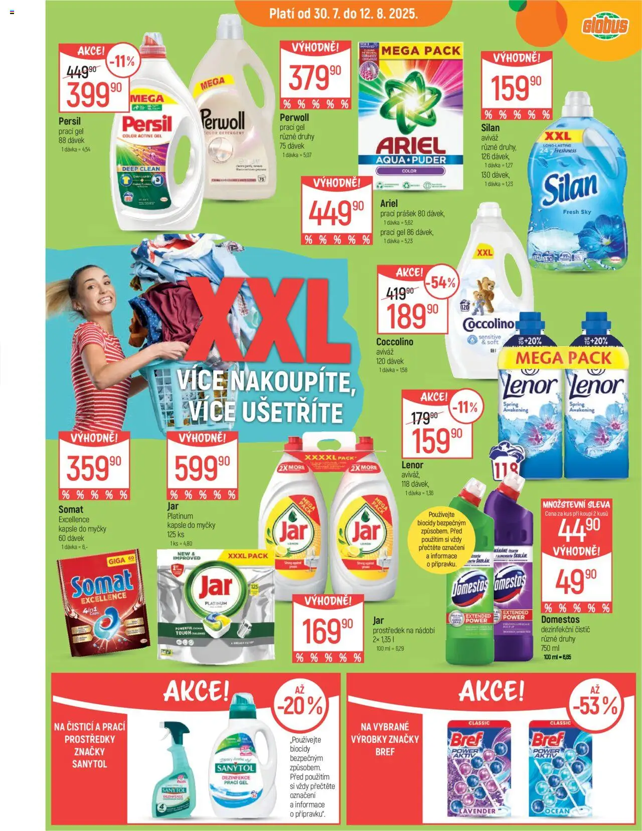 Globus leták - Ostrava od 30.07.2025 | Strana: 6 | Produkty: Aviváž, Globus, Prací Prášek, Sanytol
