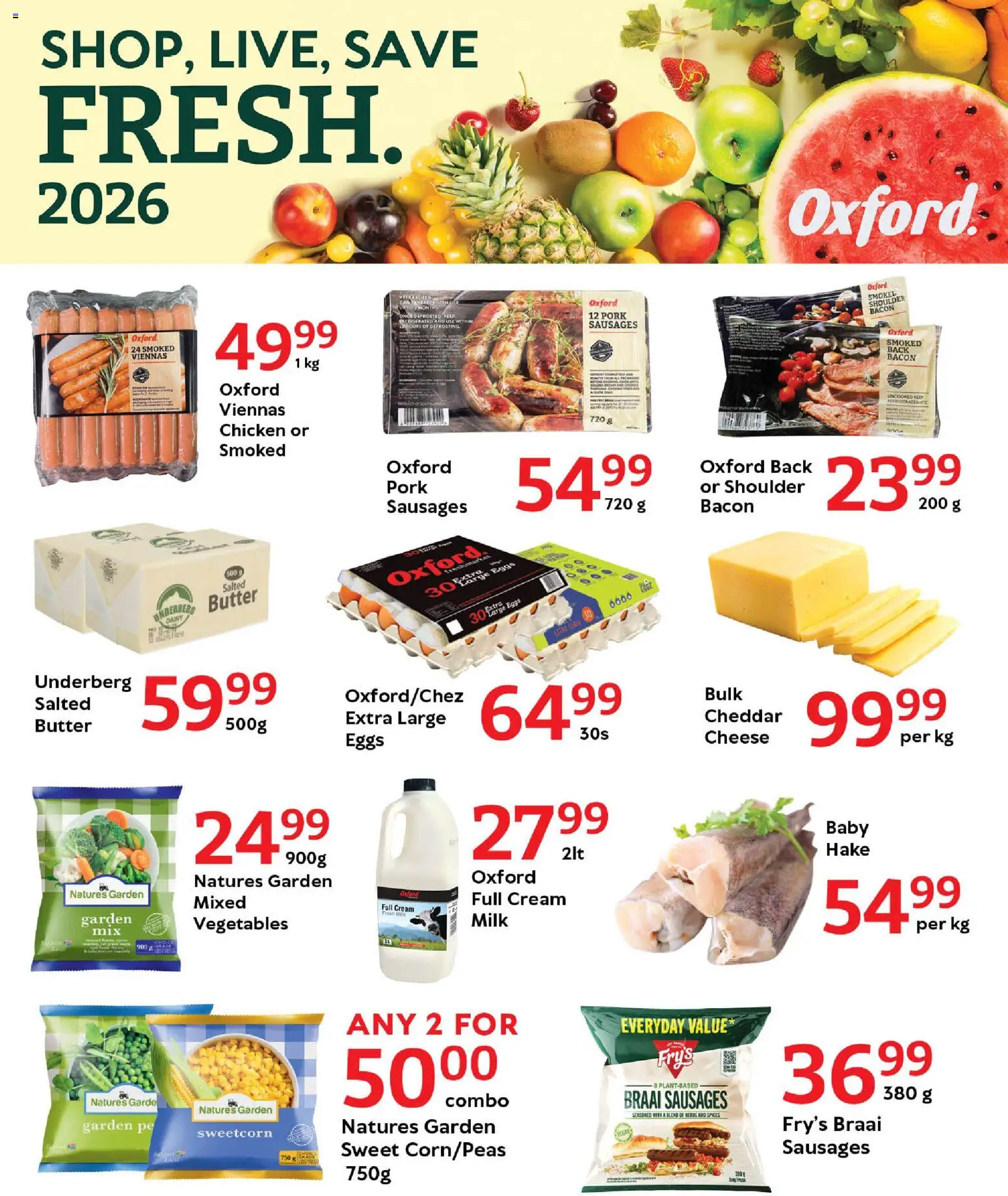 New Oxford Freshmarket catalogue – valid from 13.01.2026 | Page: 5 | Products: Butter, Chicken, Pork, Spices