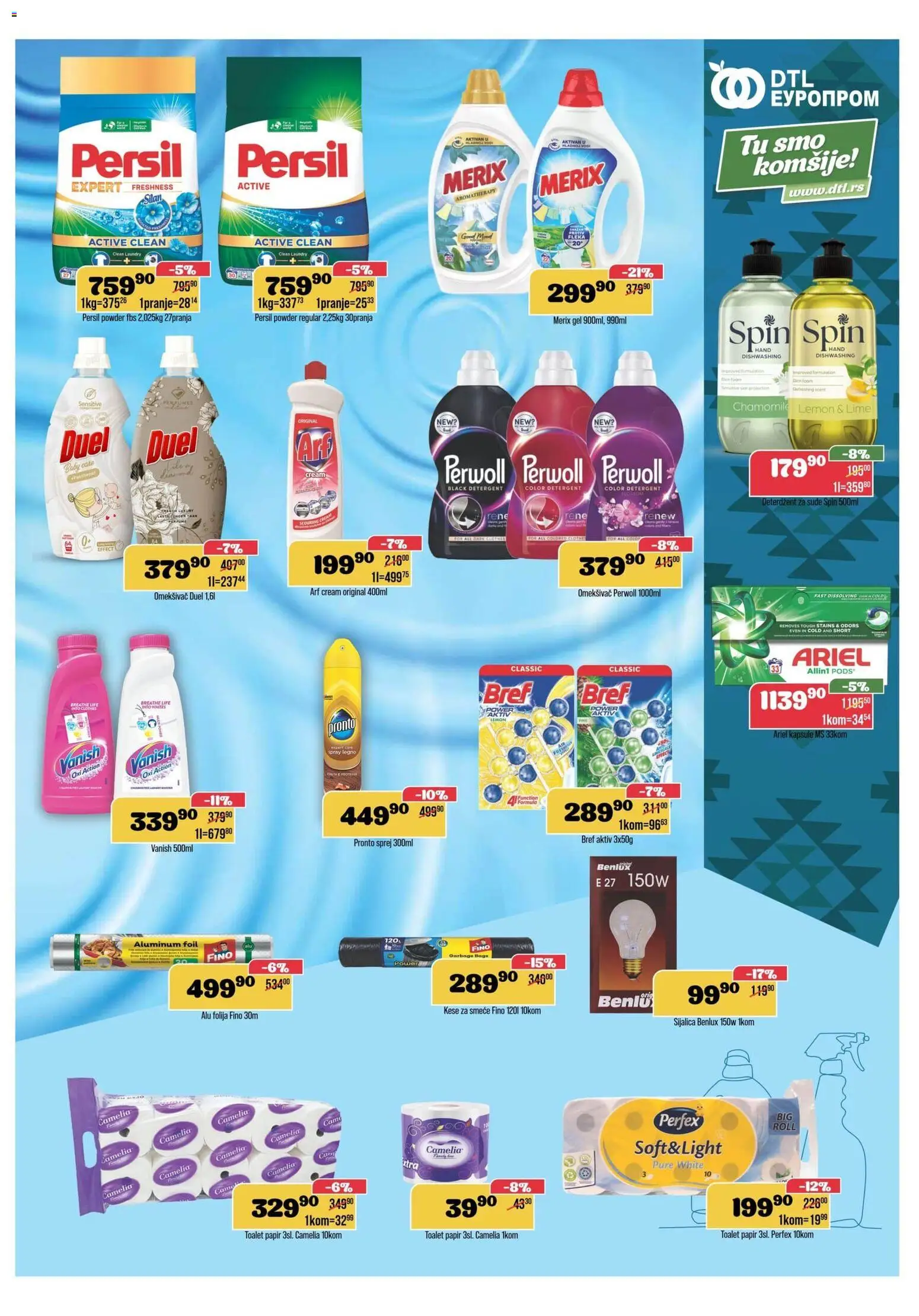 Europrom katalog - važi od 25.02.2026 | Strana: 11 | Proizvode: Deterdžent, Perwoll, Pronto, Persil