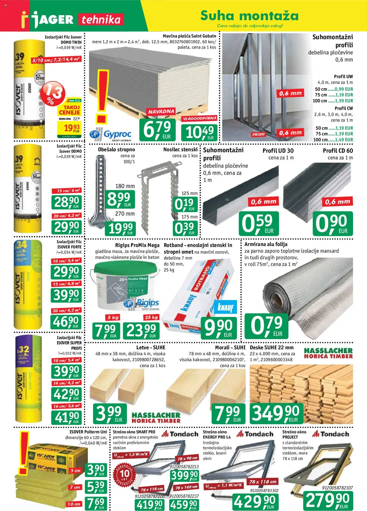 Novi Jager katalog ponudbe – veljaven od 26.11.2025 | Stran: 6 | Izdelki: Okvir, Kos, Okno, Folija