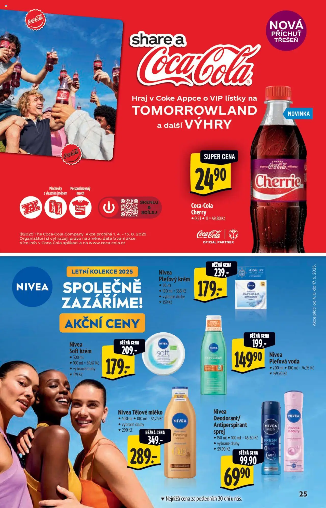 Albert katalog - Hypermarket od 04.06.2025 | Strana: 25 | Produkty: Deodorant, Coca cola, Toner, Body