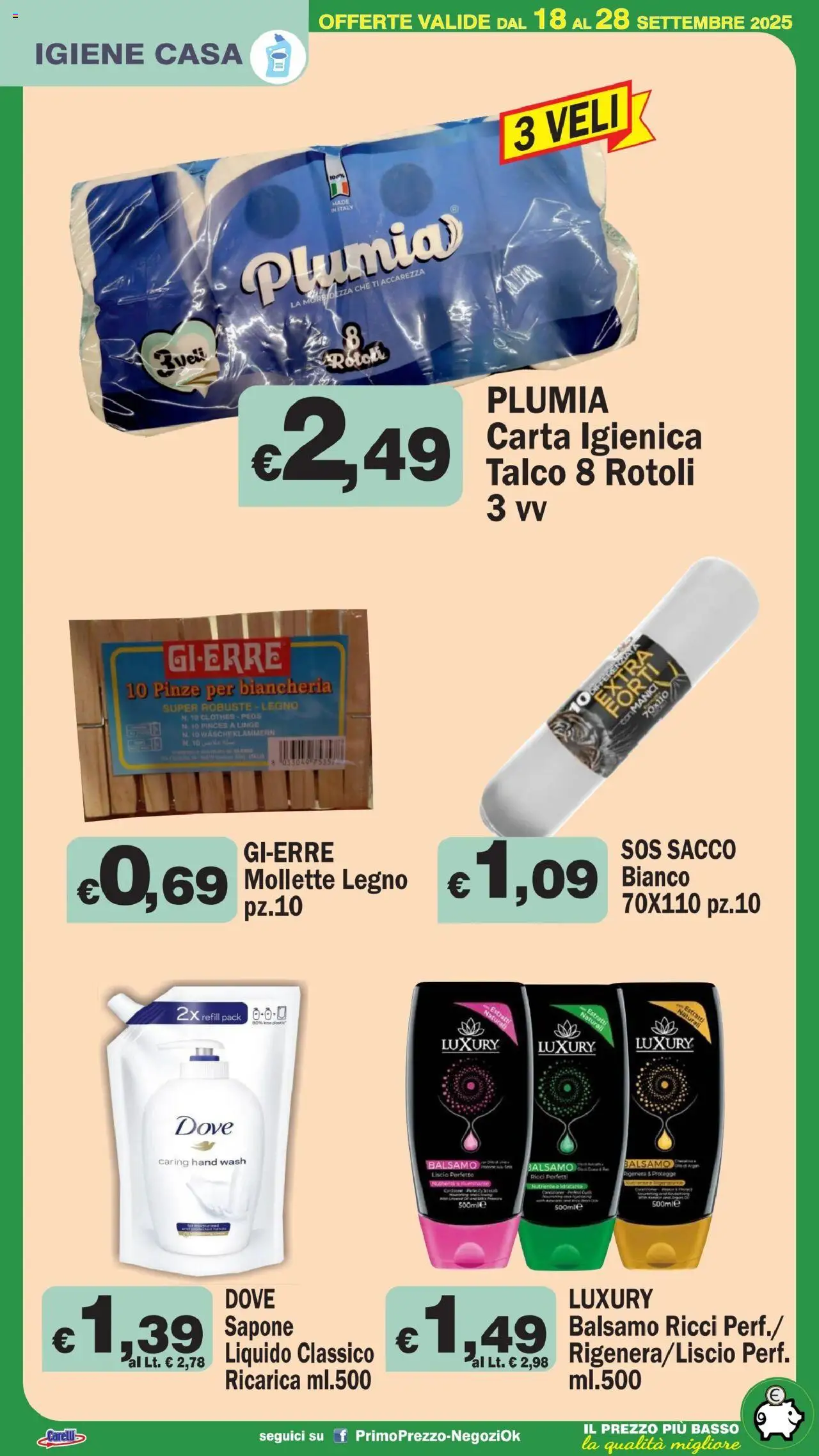 Volantino Primo Prezzo del 18.09.2025 | Pagina: 19
