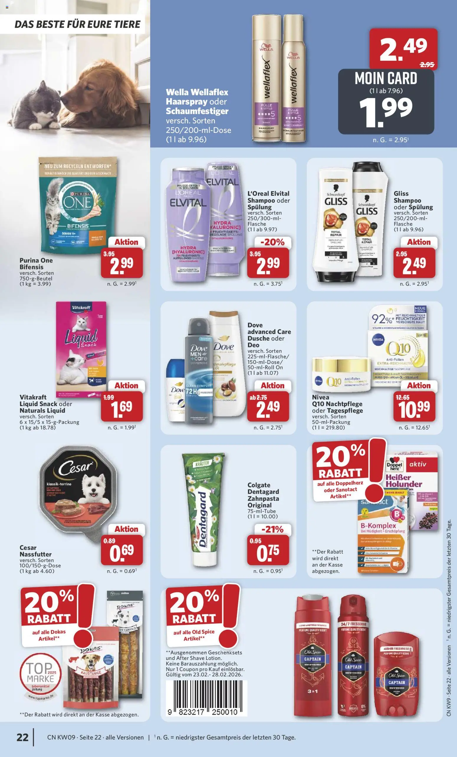 Combi Prospekt 	 – gültig ab 22.02.2026 | Seite: 23 | Produkte: Dusche, Spülung, Haarspray, Zahnpasta
