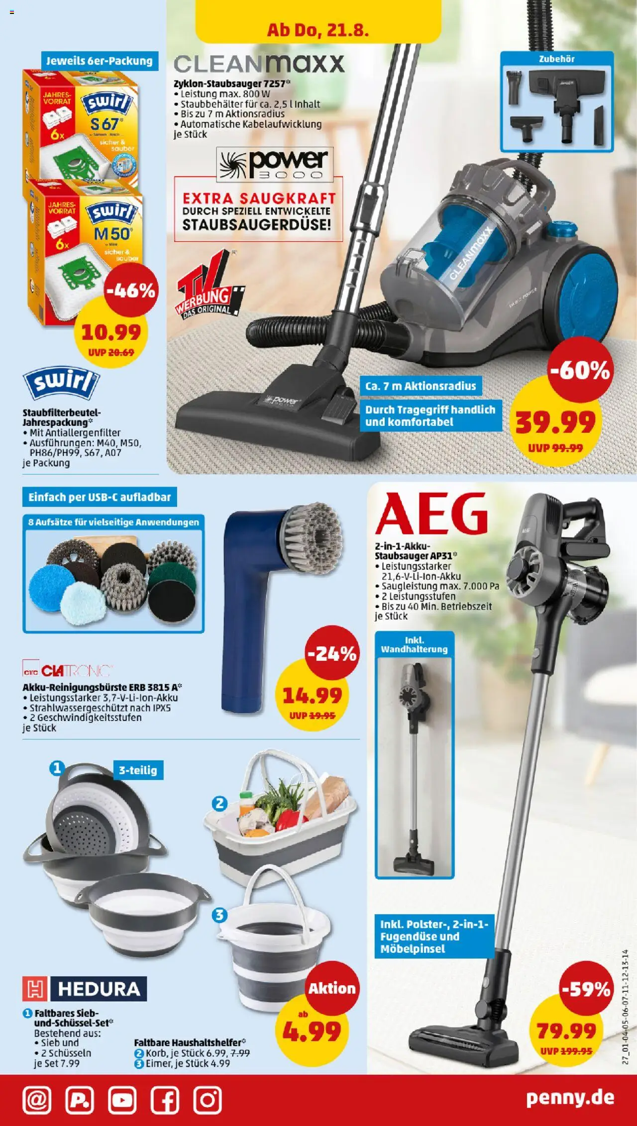 Penny Prospekt 	 - gültig ab dem 18.08.2025 | Seite: 27 | Produkte: Staubsauger