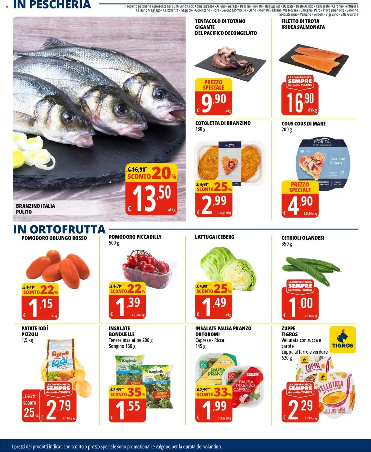 Volantino Tigros del 19.08.2025 | Pagina: 4 | Prodotti: Cetrioli, Pomodoro, Zucca, Totano