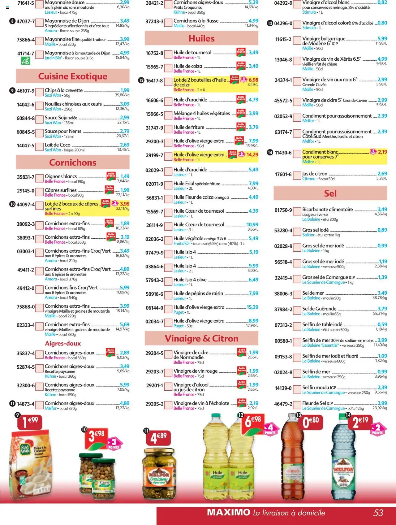  | Page: 53 | Produits: Étui, Nouilles chinoises, Vinaigre, Noix