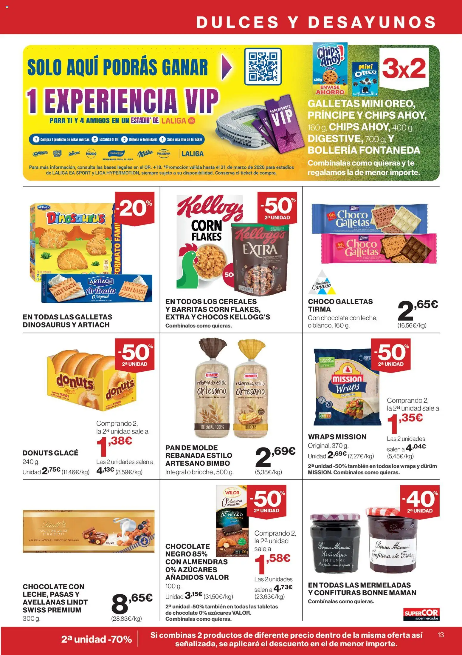 Supercor Canarias │ válido desde el 12.03.2026 | Página: 13 | Productos: Pan, Κεραία, Galletas, Donuts